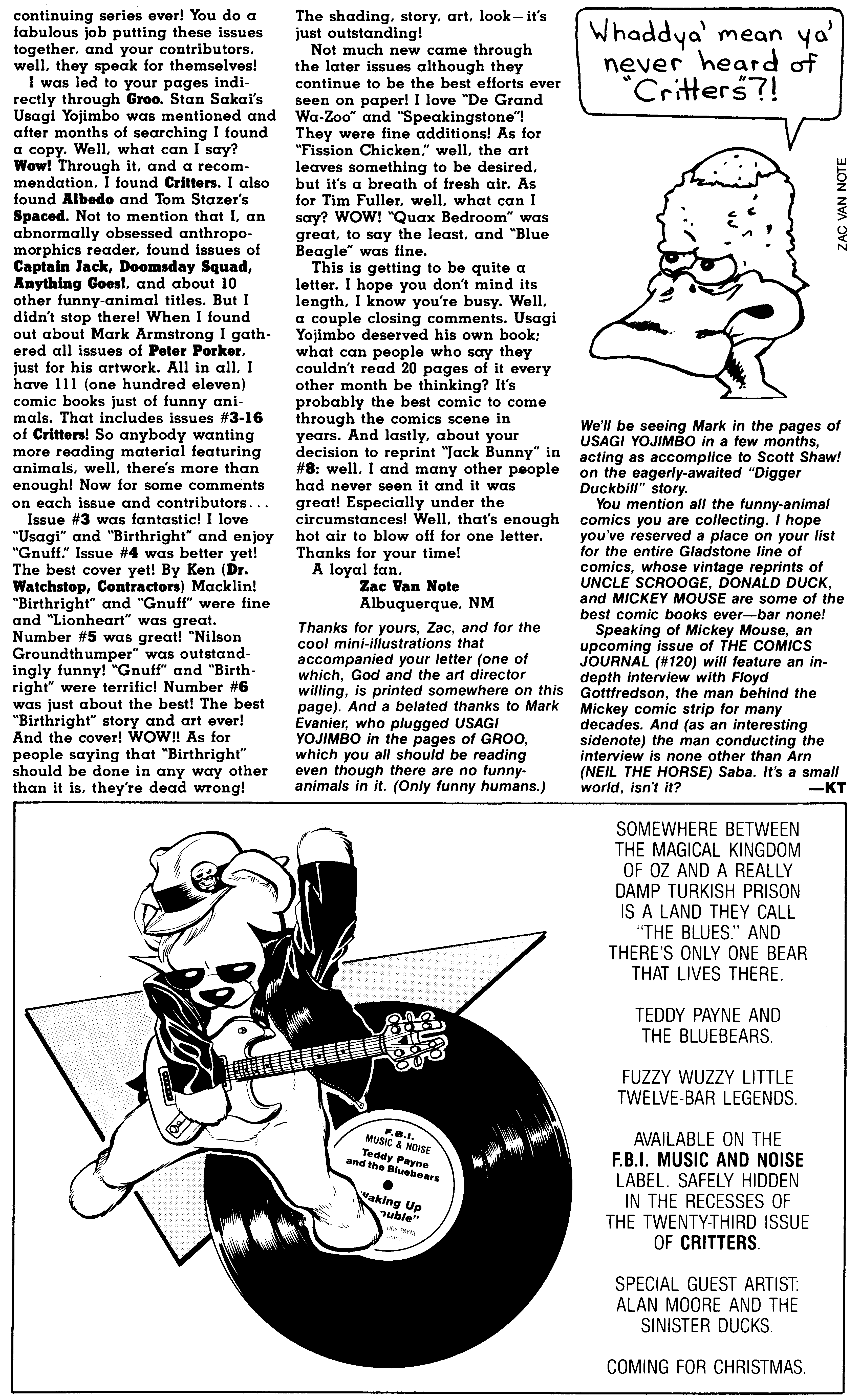 Read online Critters comic -  Issue #20 - 35