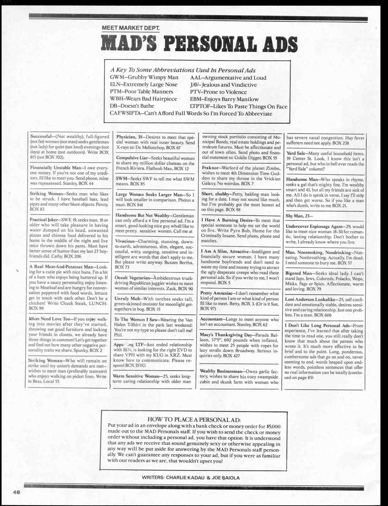 Read online MAD comic -  Issue #261 - 49