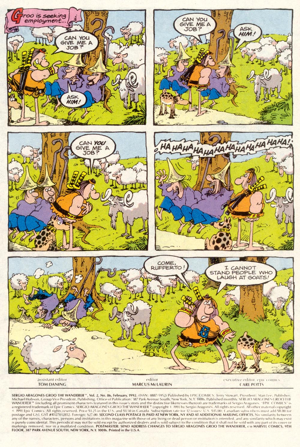 Read online Sergio Aragonés Groo the Wanderer comic -  Issue #86 - 2