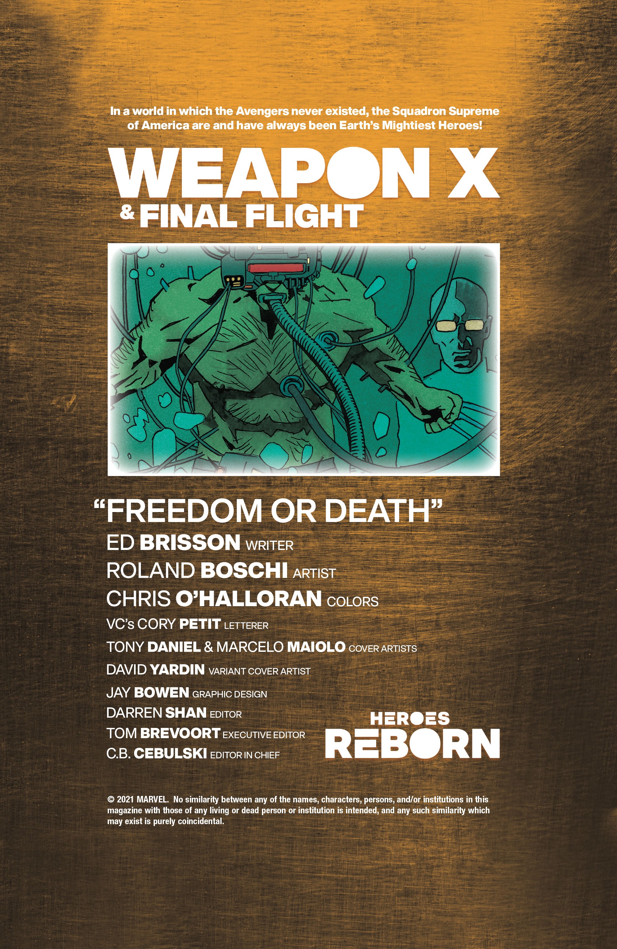 Read online Heroes Reborn: One-Shots comic -  Issue # Weapon X & Final Flight - 2