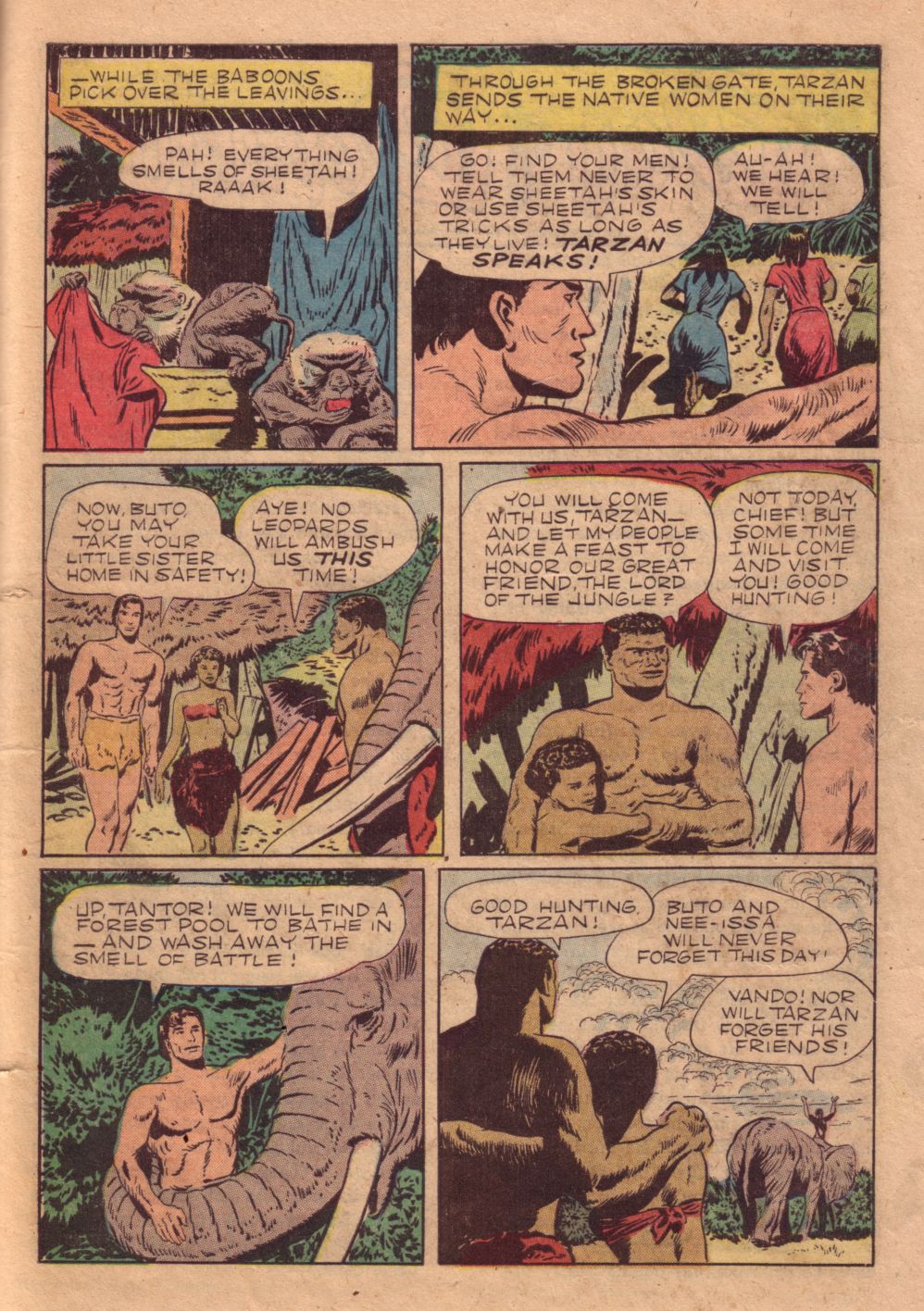 Read online Tarzan (1948) comic -  Issue #40 - 41