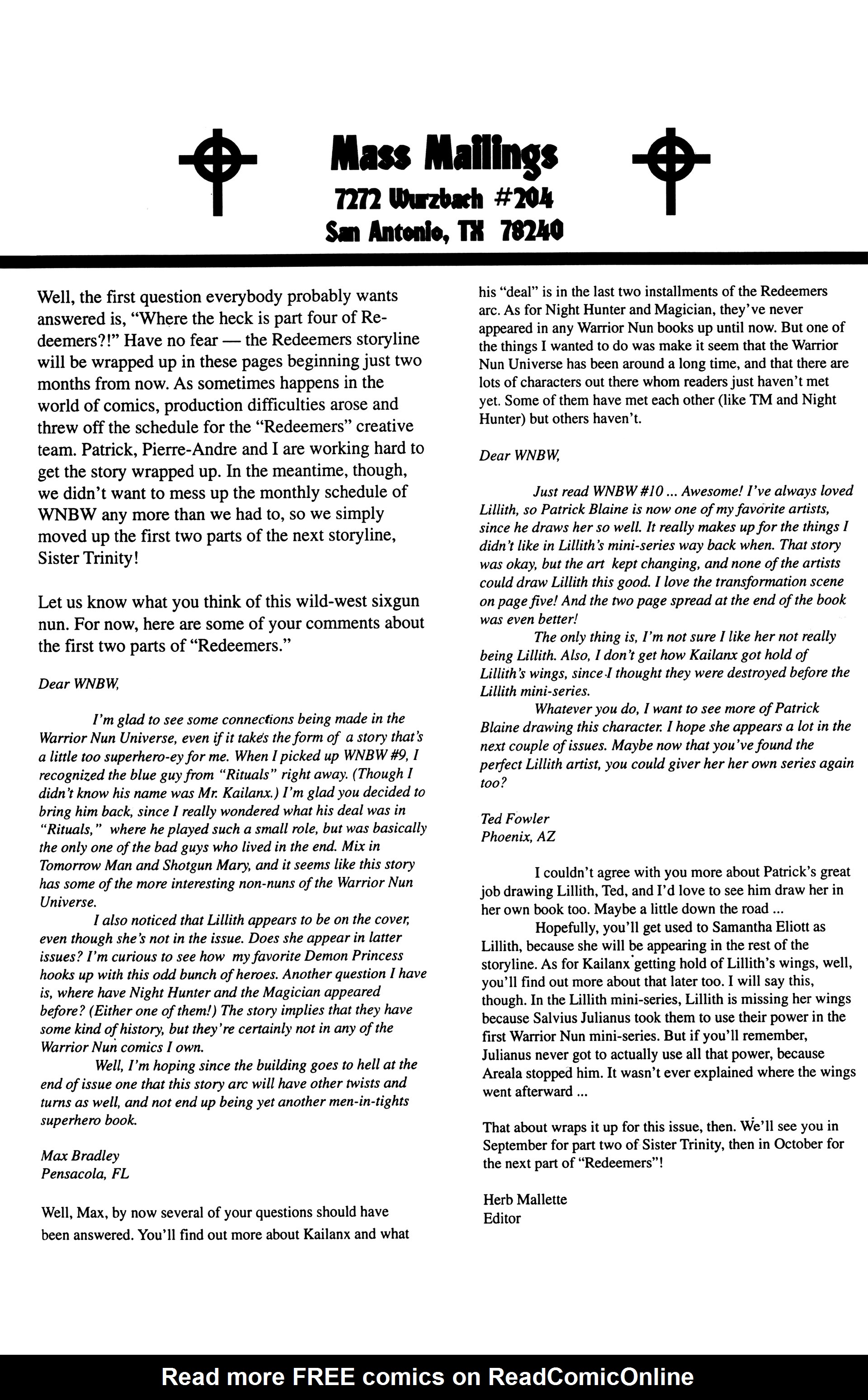 Read online Warrior Nun: Black & White comic -  Issue #12 - 24