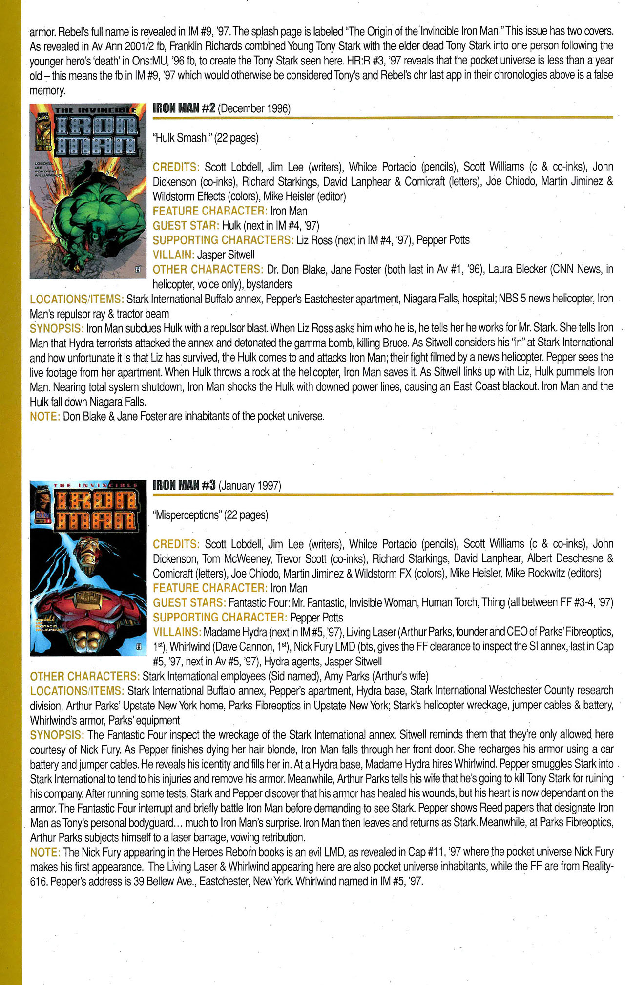 Read online Official Index to the Marvel Universe comic -  Issue #9 - 42