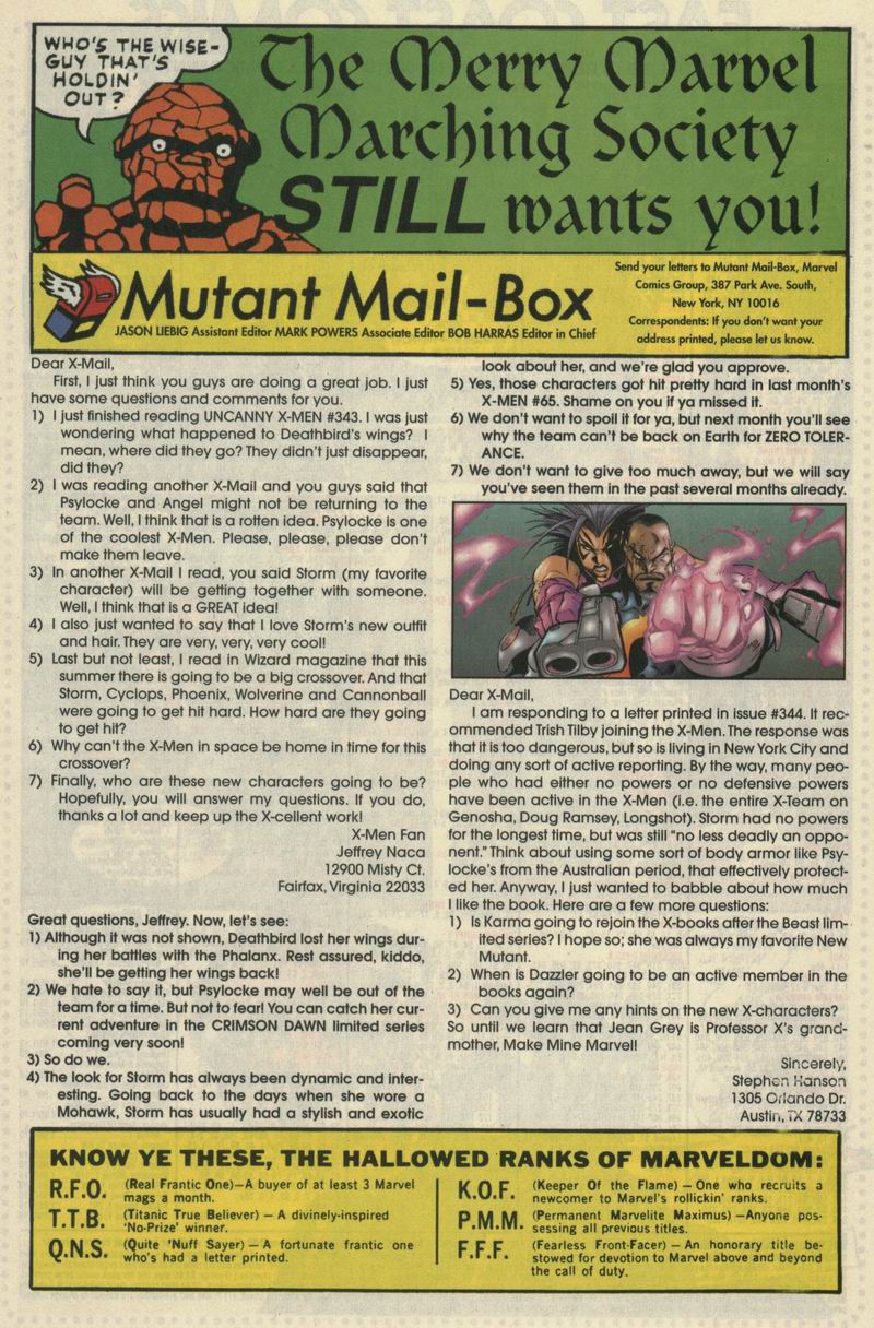 Read online Uncanny X-Men (1963) comic -  Issue #-1 - 23