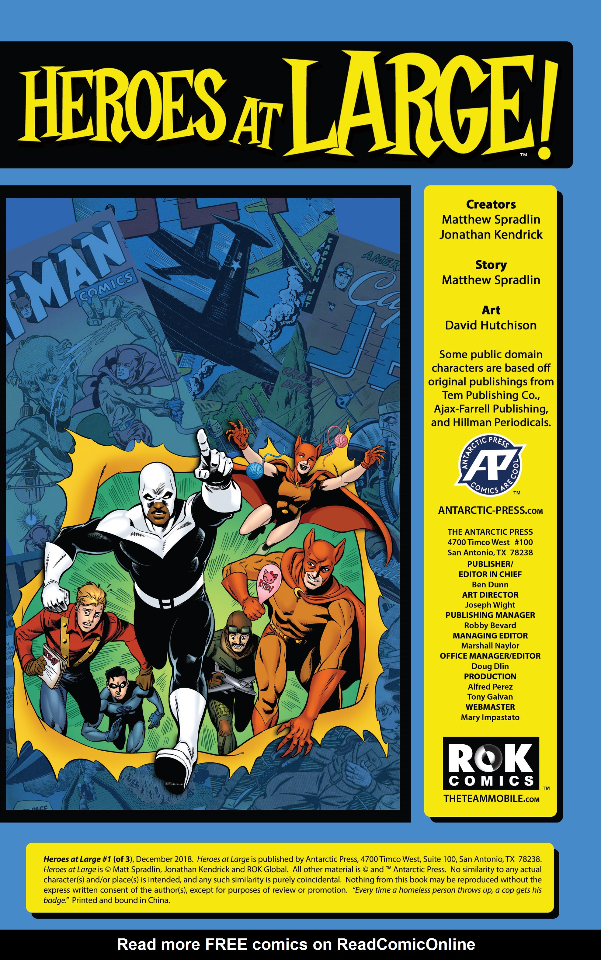 Read online Heroes At Large! comic -  Issue #1 - 2