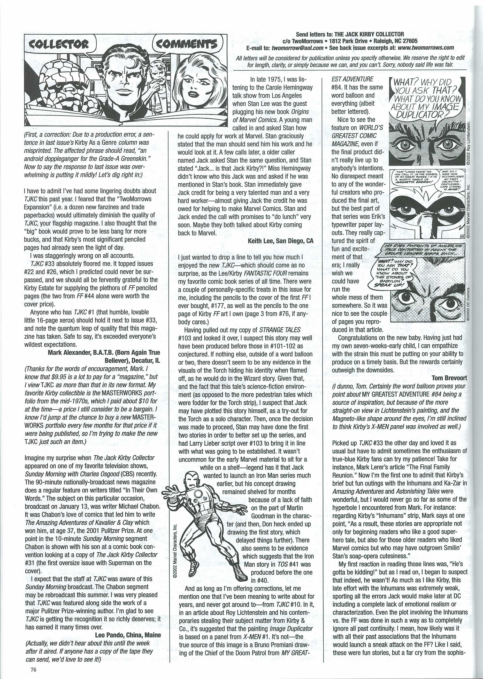 Read online The Jack Kirby Collector comic -  Issue #34 - 79