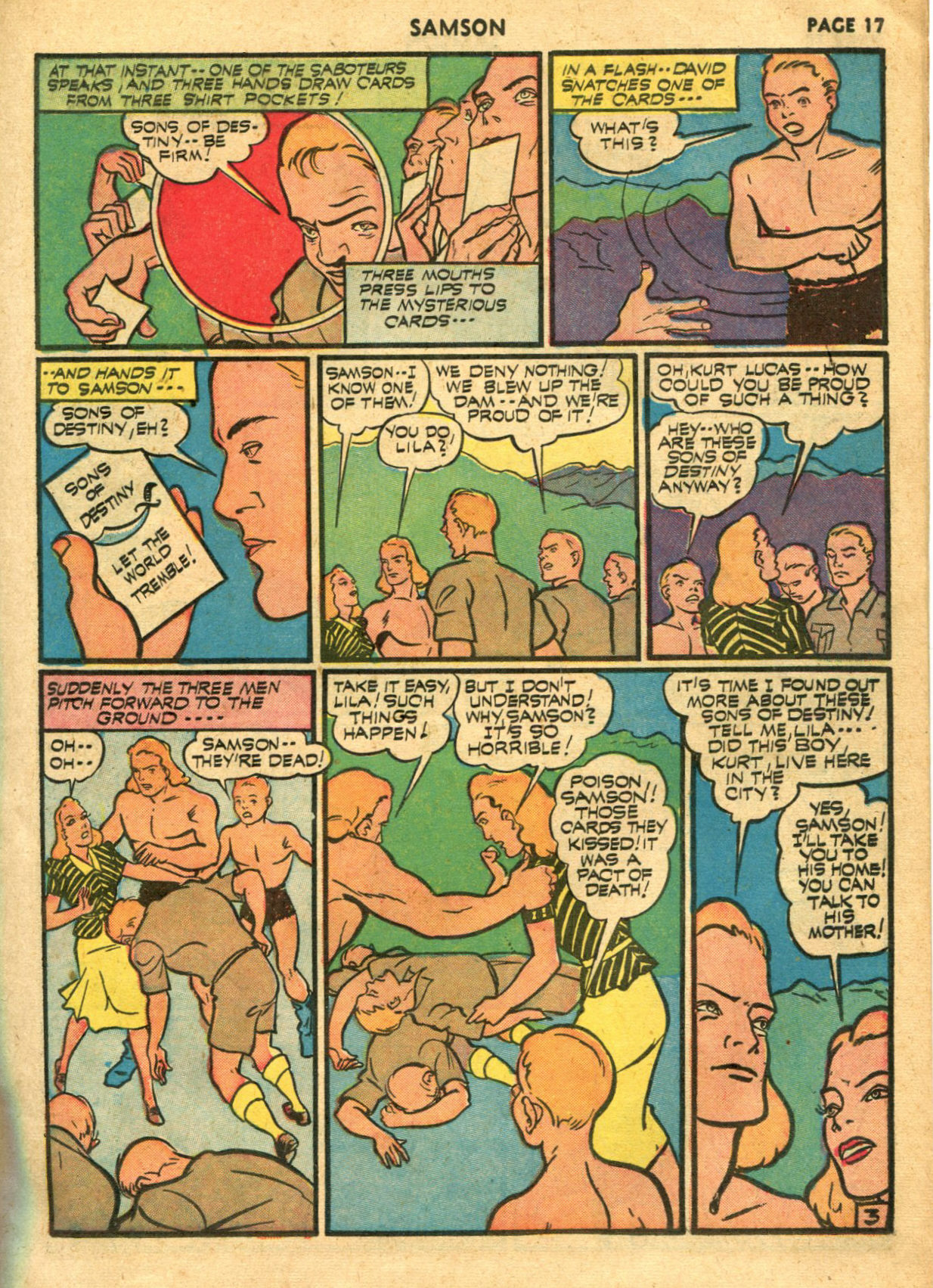 Read online Samson (1940) comic -  Issue #6 - 19
