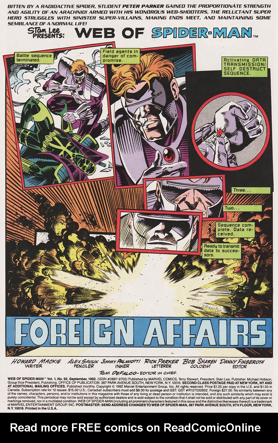Read online Web of Spider-Man (1985) comic -  Issue #92 - 2