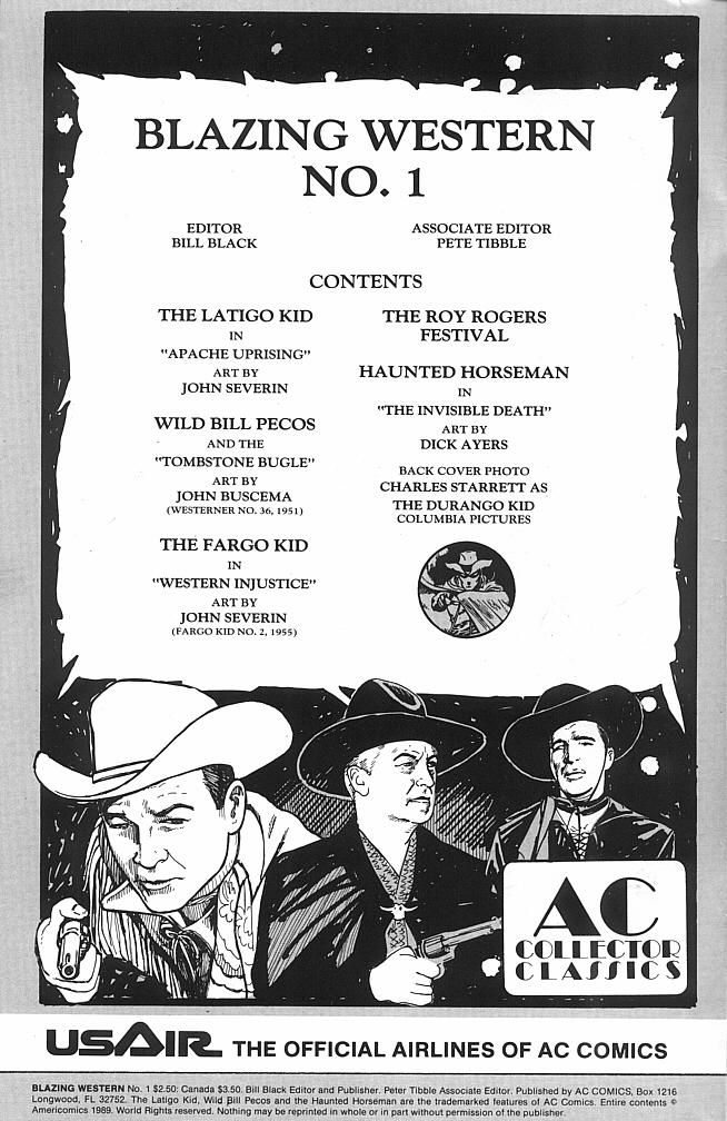 Read online Blazing Western comic -  Issue #1 - 2