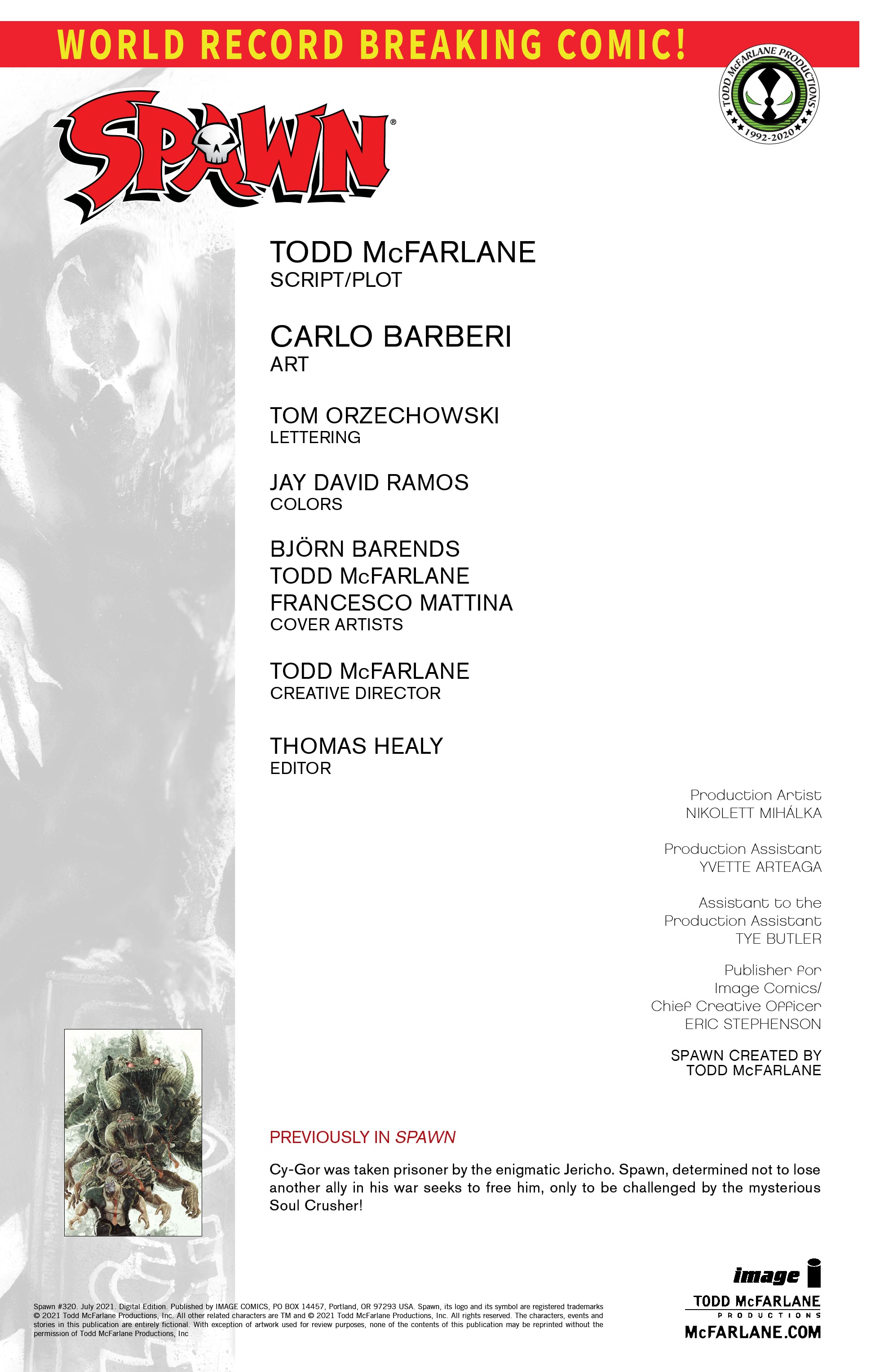 Read online Spawn comic -  Issue #320 - 2