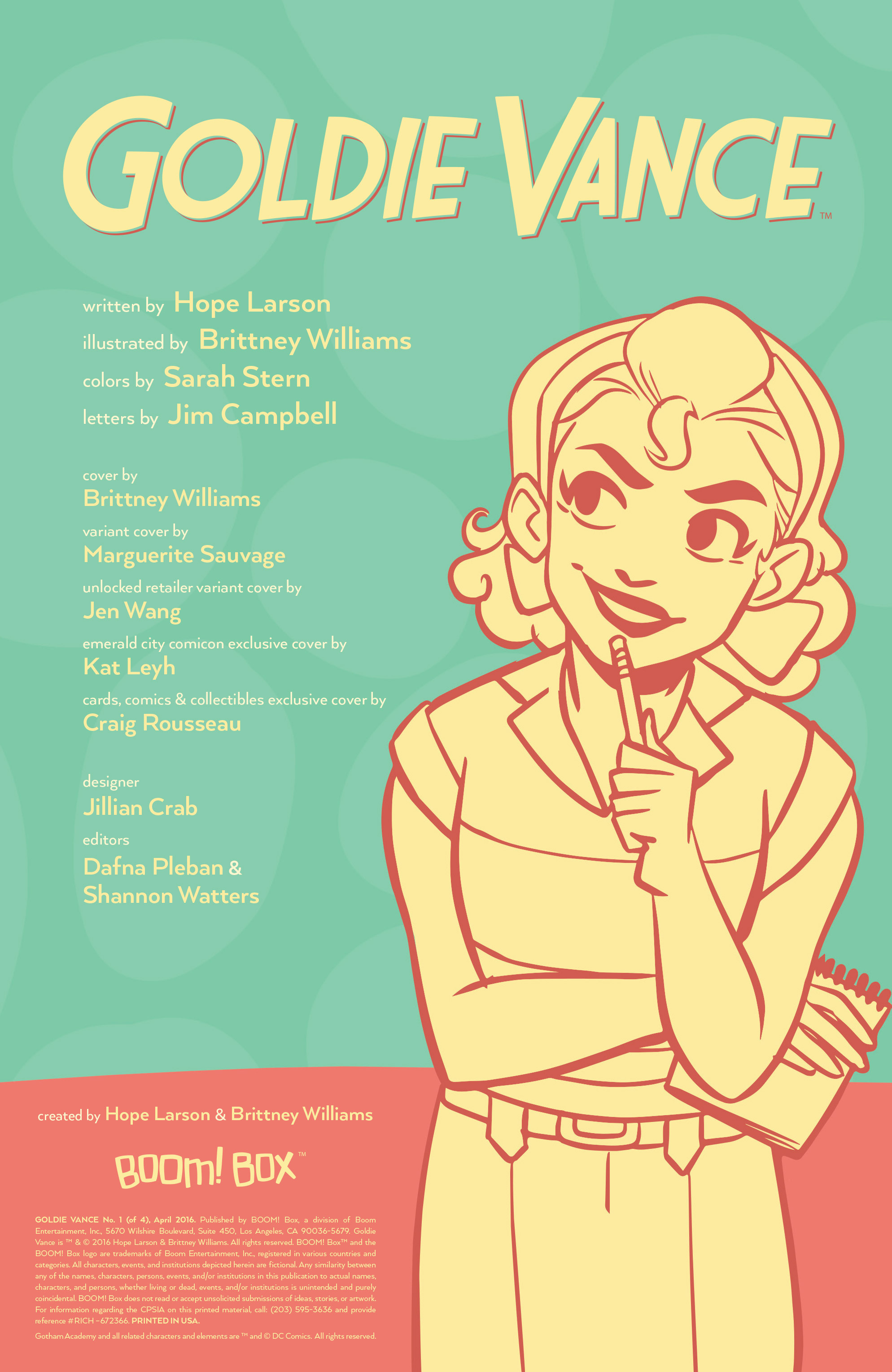 Read online Goldie Vance comic -  Issue #1 - 2