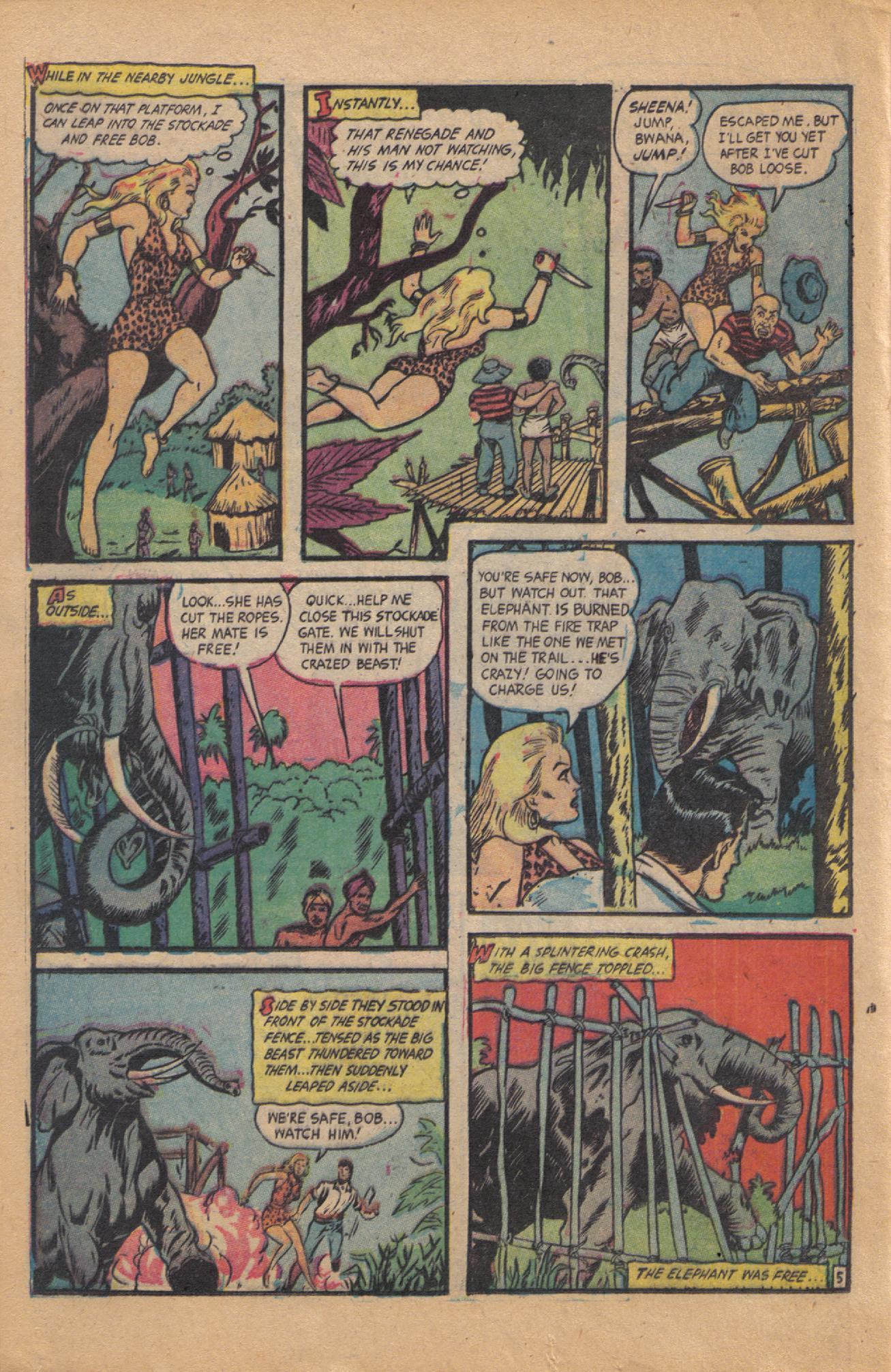 Read online Sheena, Queen of the Jungle (1942) comic -  Issue #18 - 18