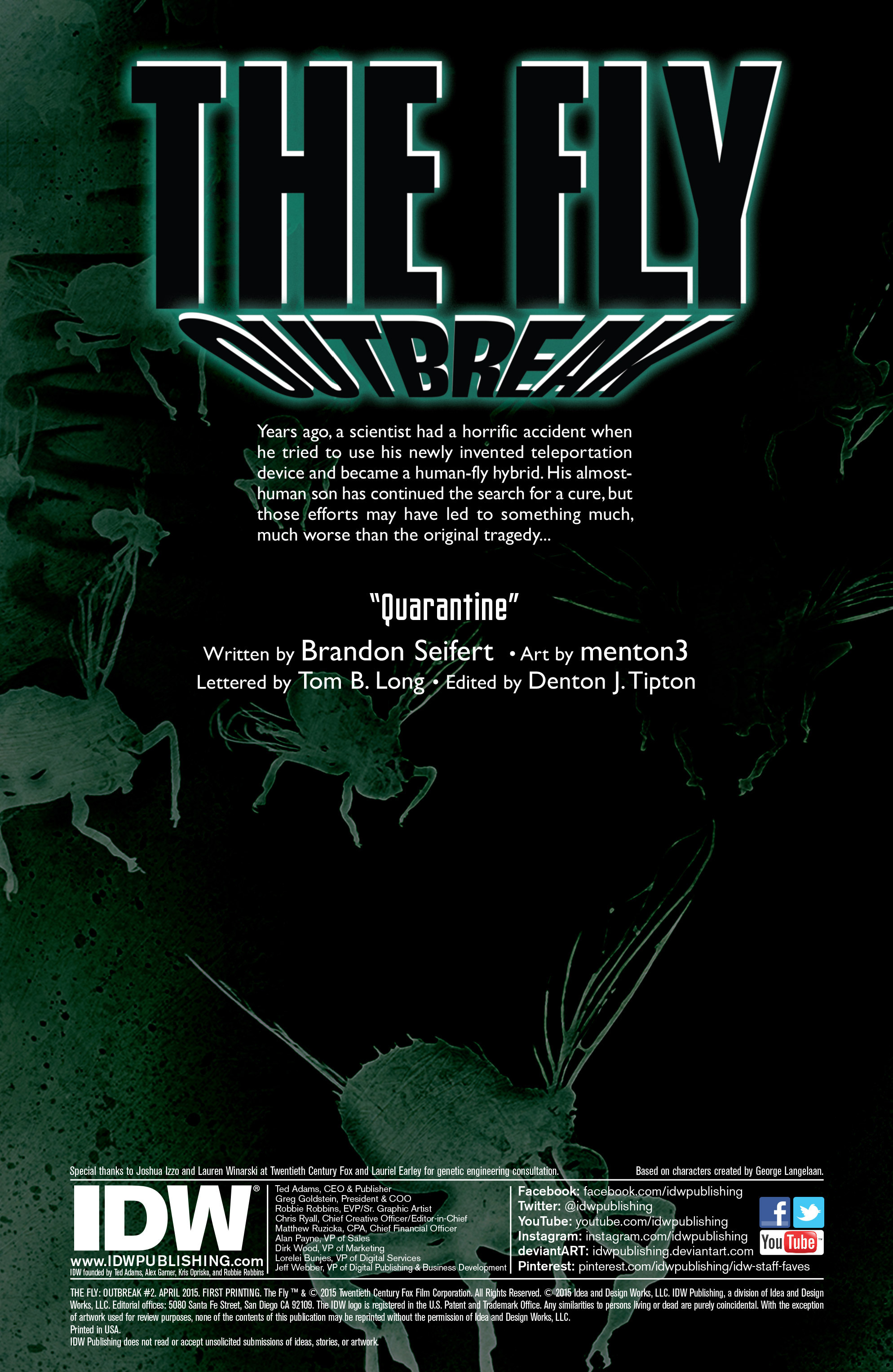 Read online The Fly: Outbreak comic -  Issue #2 - 2