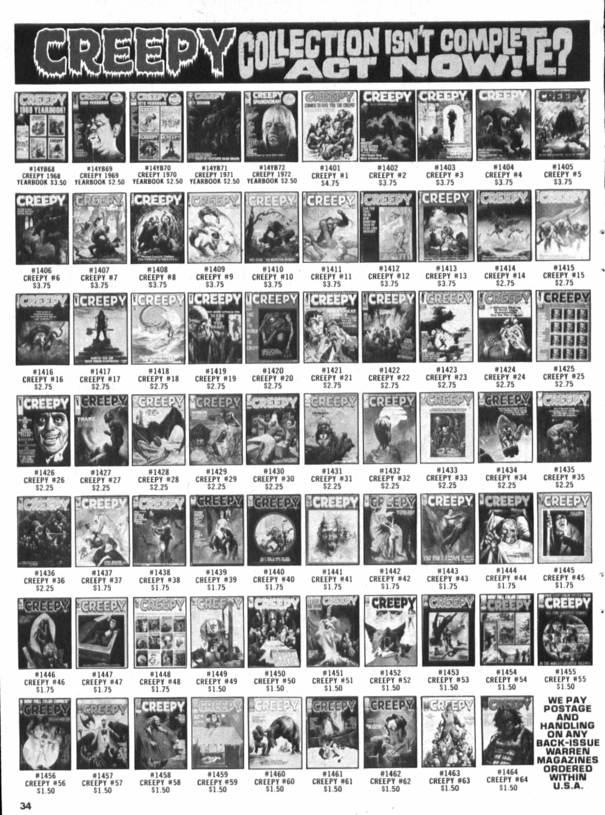 Read online Creepy (1964) comic -  Issue #65 - 34