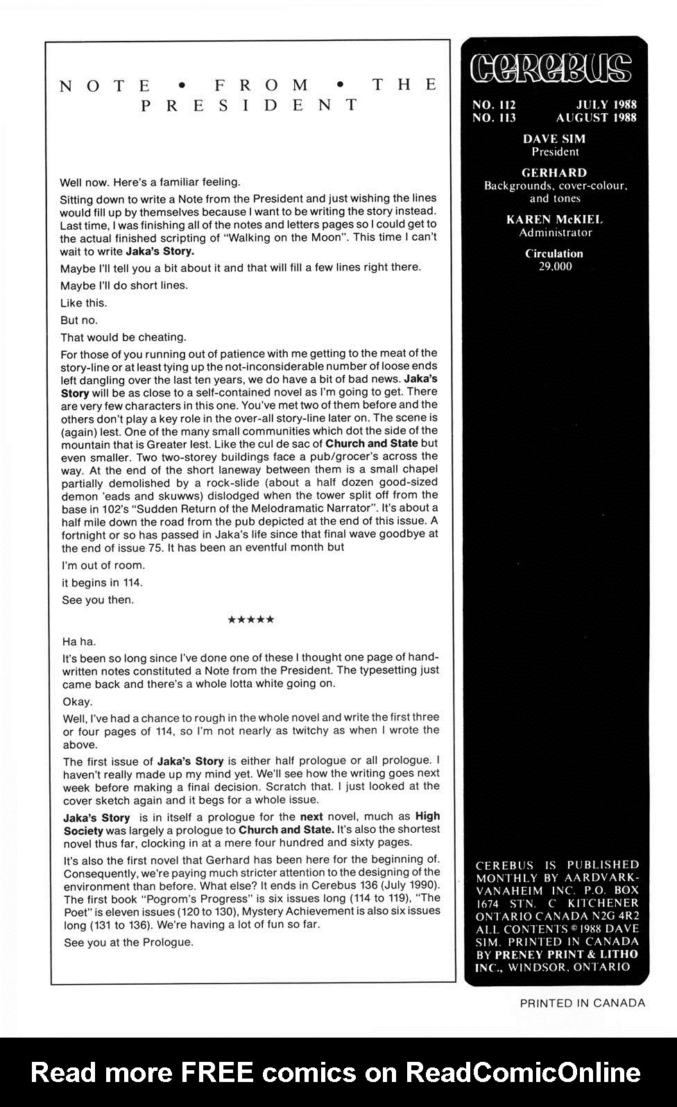 Cerebus issue 112 - 113 - Page 2