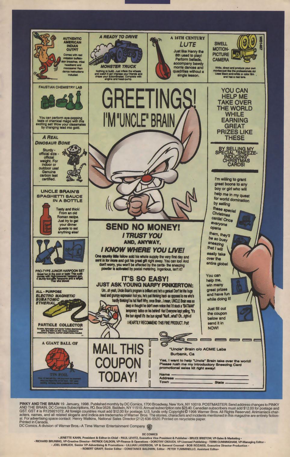 Read online Pinky and The Brain comic -  Issue #19 - 2