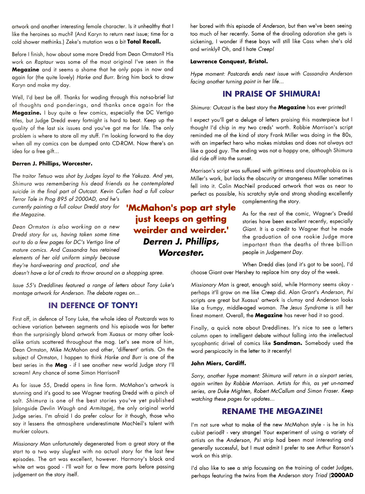 Read online Judge Dredd: The Megazine (vol. 2) comic -  Issue #59 - 40