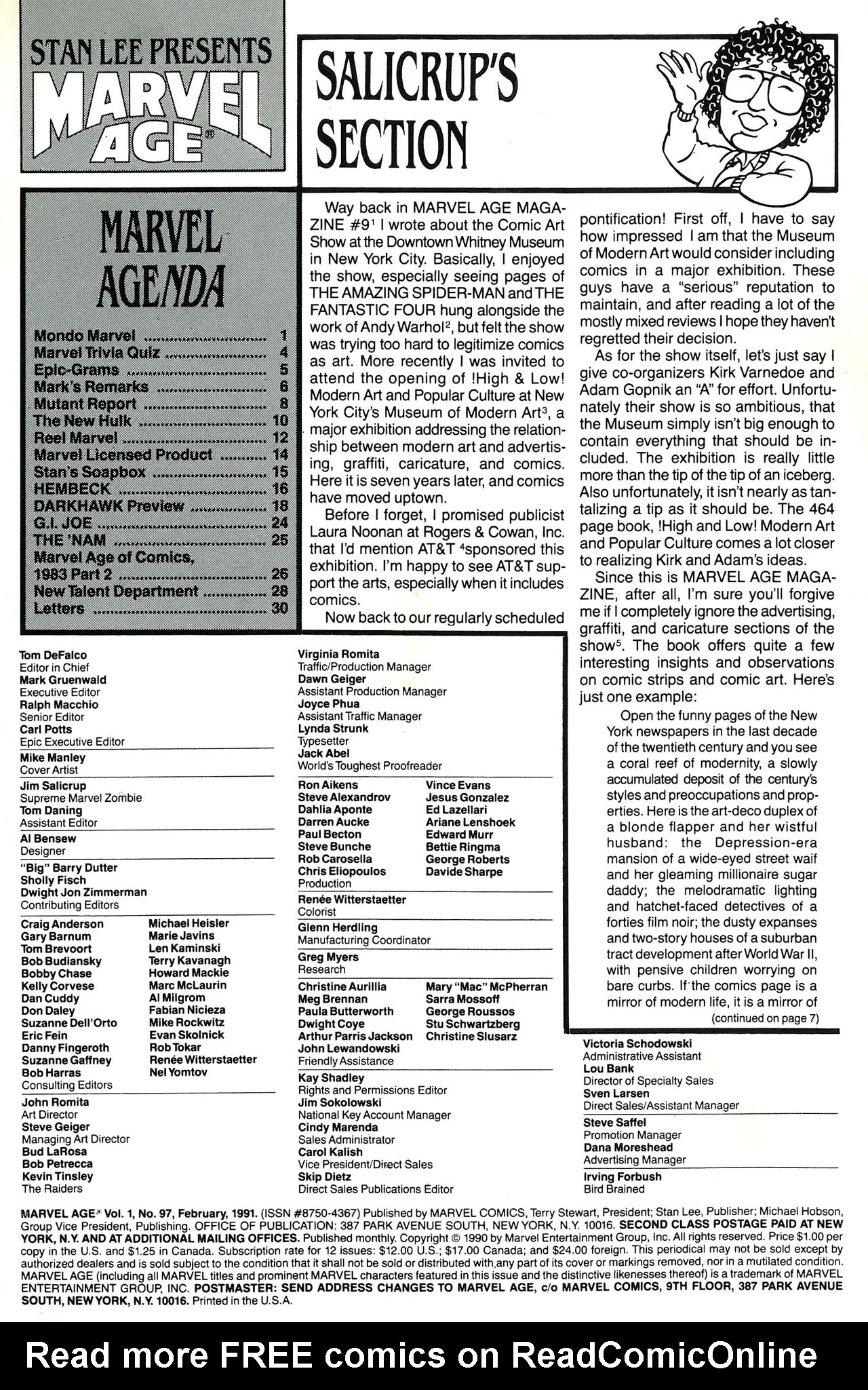 Read online Marvel Age comic -  Issue #97 - 2