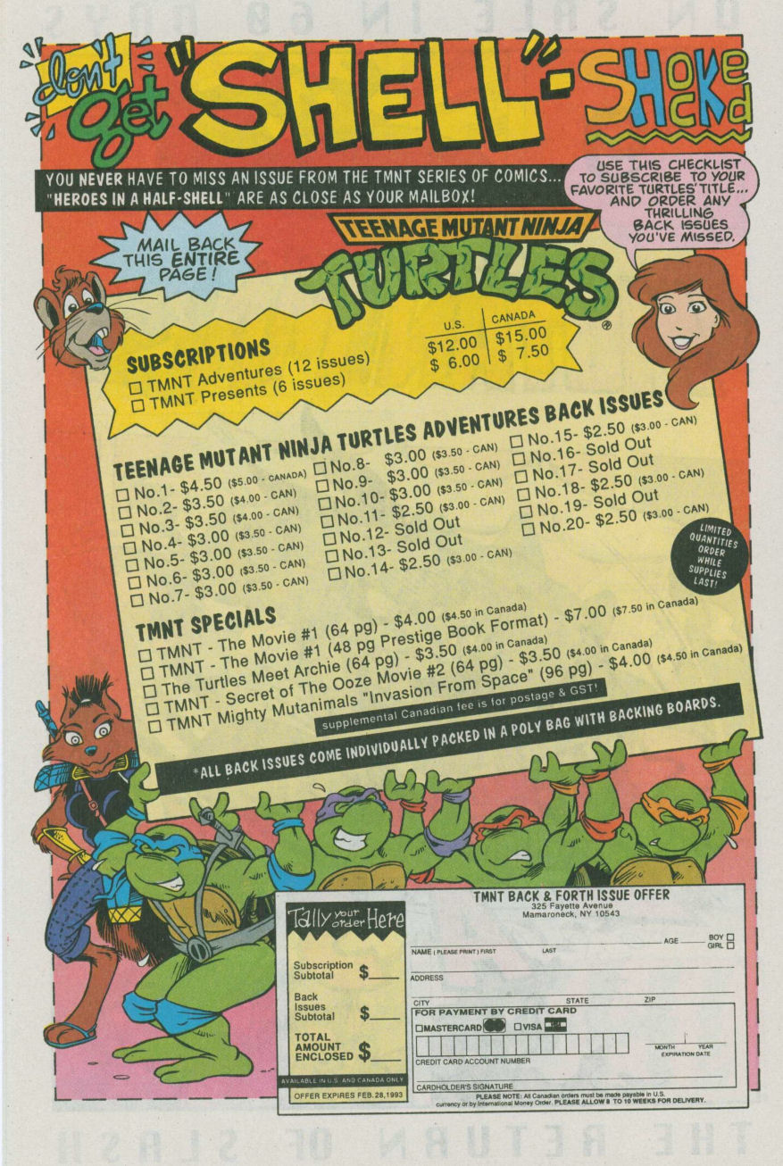 Read online Mighty Mutanimals (1992) comic -  Issue #8 - 32