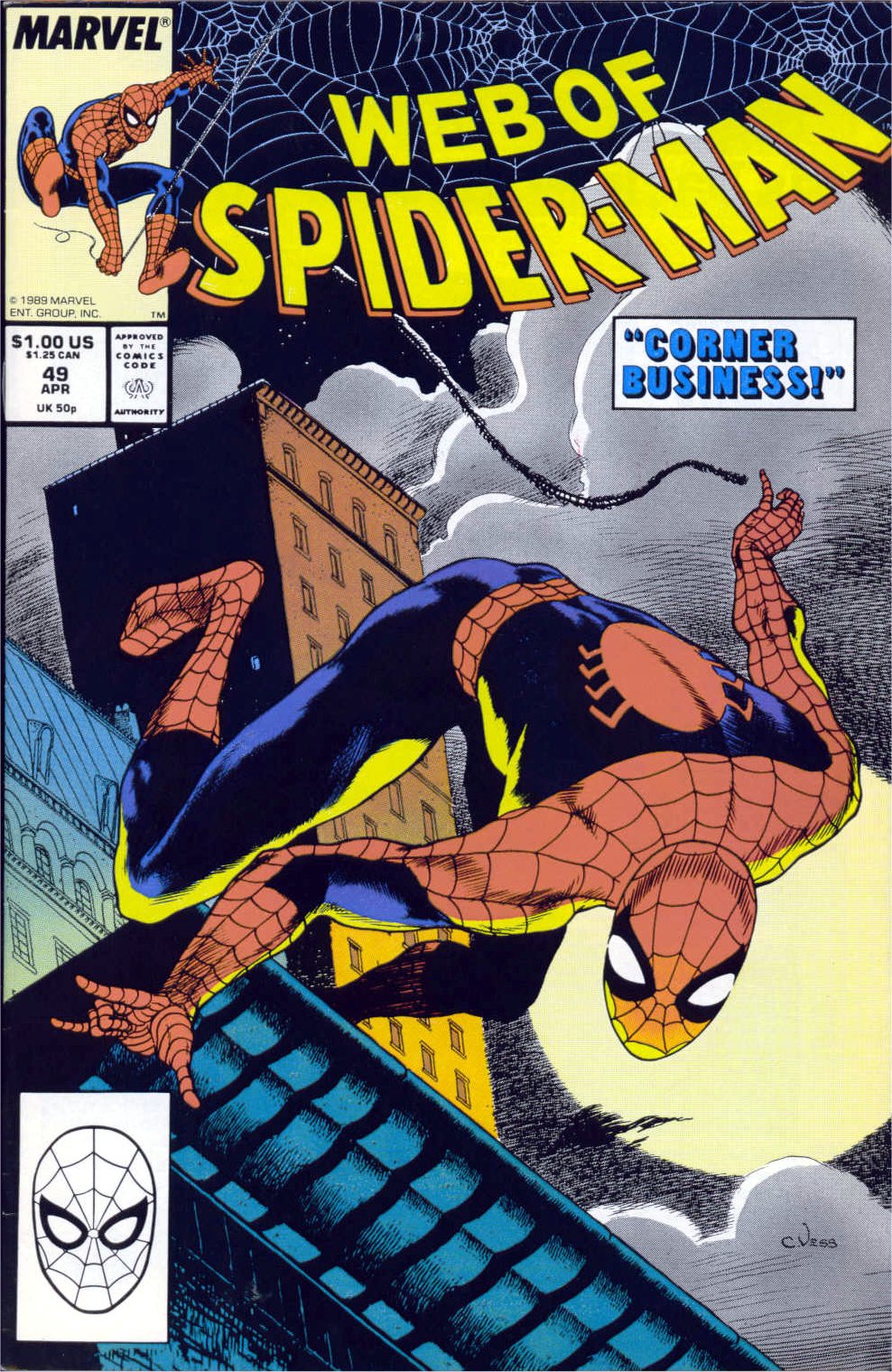 Read online Web of Spider-Man (1985) comic -  Issue #49 - 1