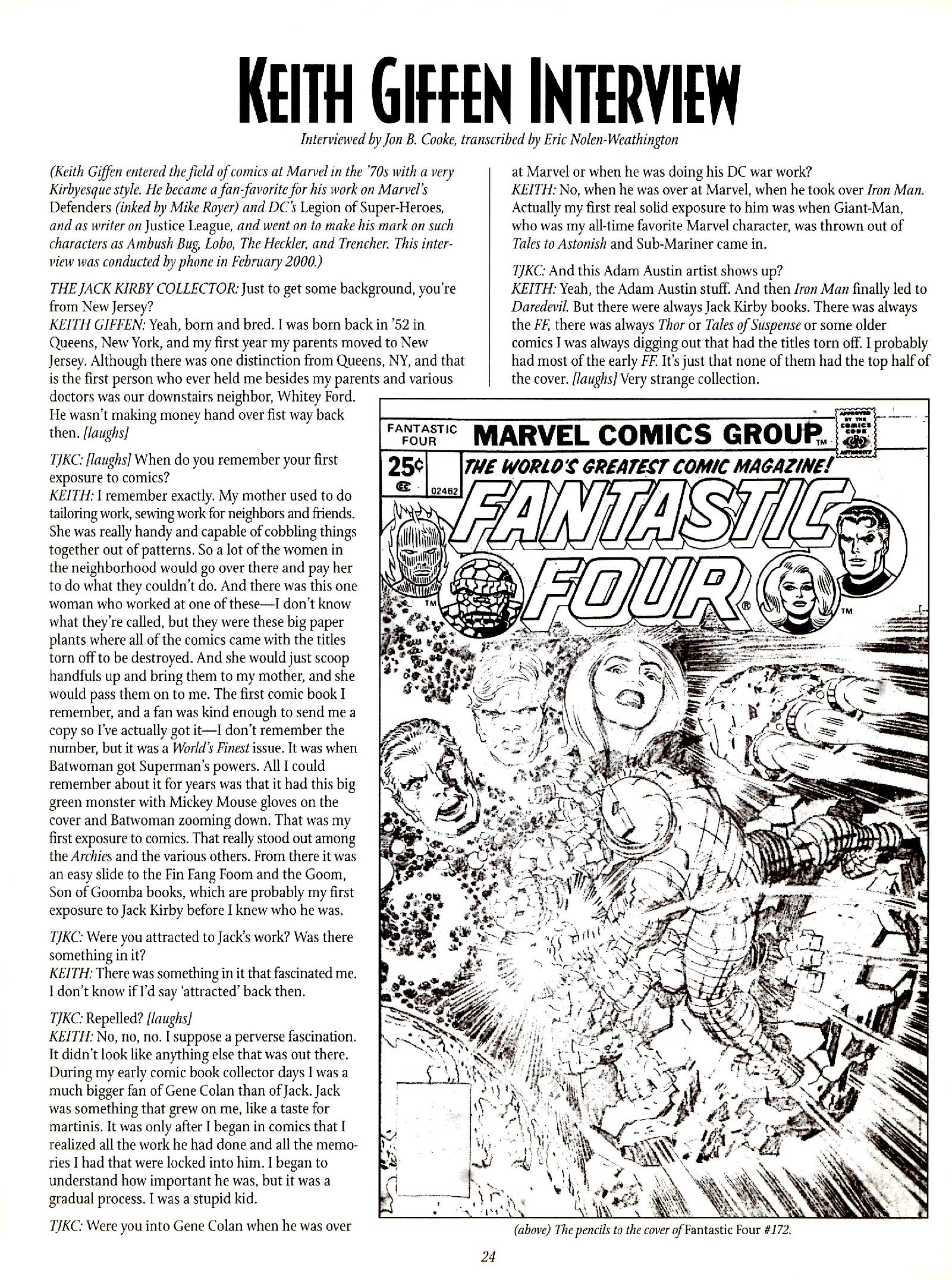 Read online The Jack Kirby Collector comic -  Issue #29 - 24