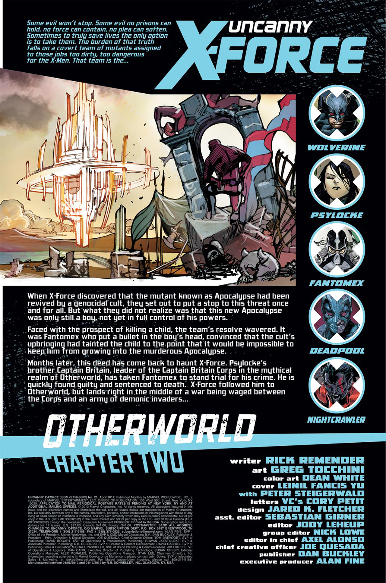 Read online Uncanny X-Force (2010) comic -  Issue #21 - 2