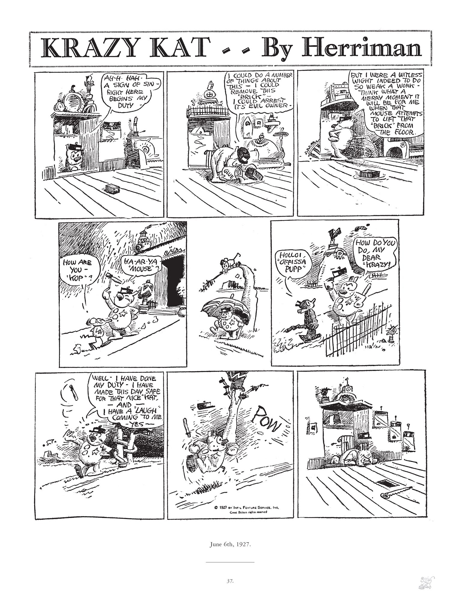 Read online Krazy & Ignatz comic -  Issue # TPB 5 - 37