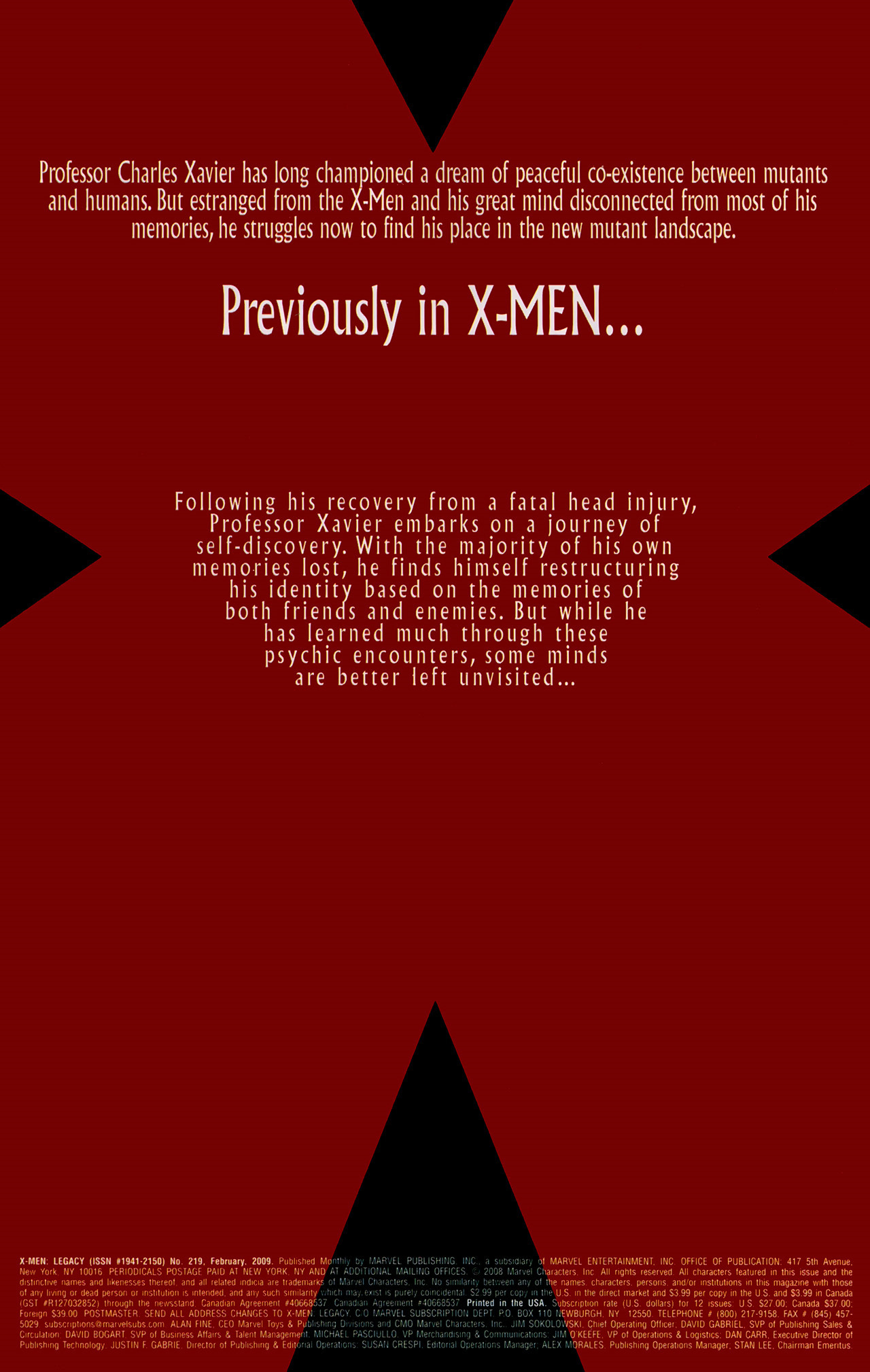 Read online X-Men Legacy (2008) comic -  Issue #219 - 2