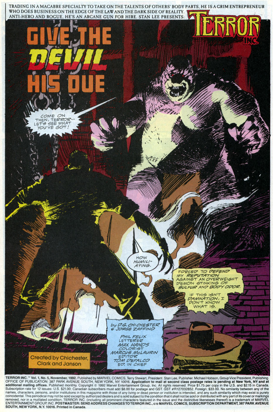 Read online Terror Inc. (1992) comic -  Issue #5 - 2