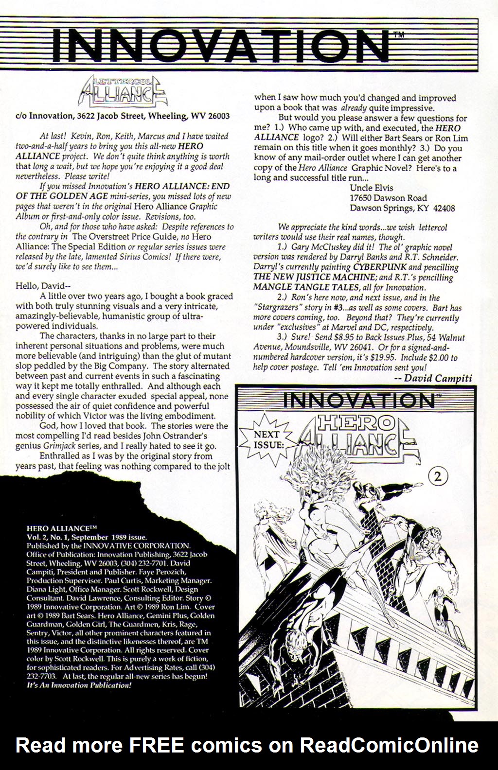 Read online Hero Alliance (1989) comic -  Issue #1 - 2