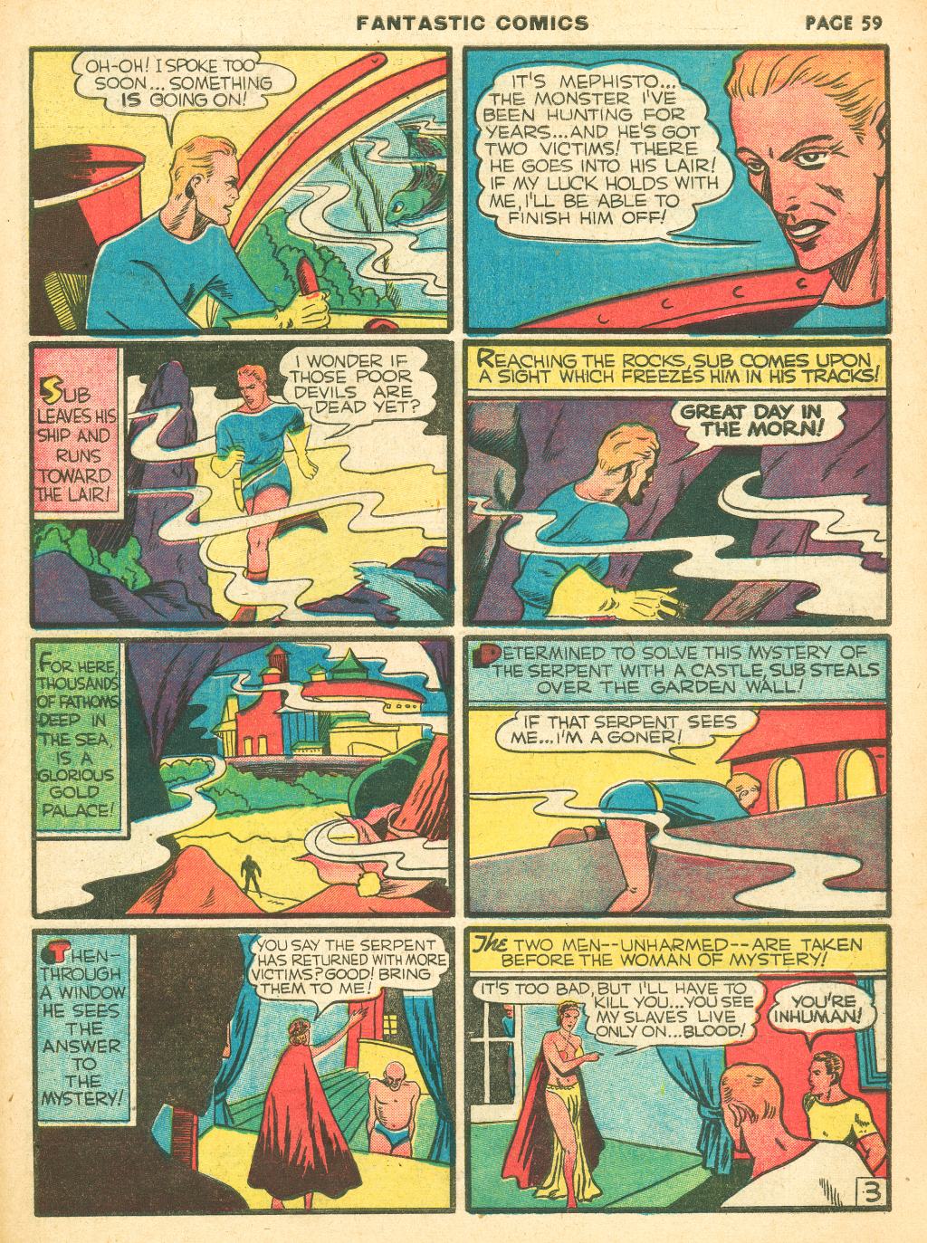 Read online Fantastic Comics comic -  Issue #12 - 61