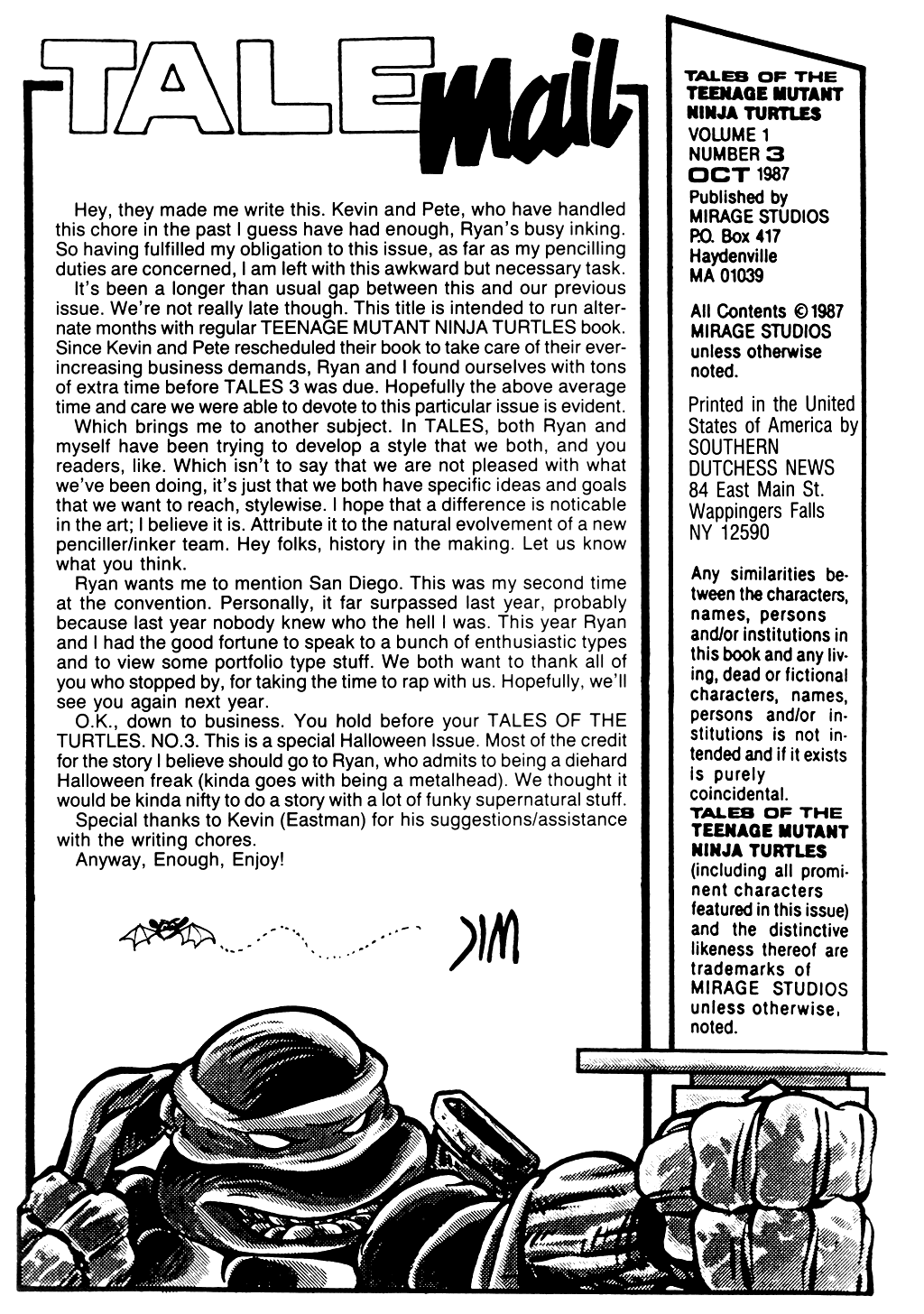 Read online Tales of the Teenage Mutant Ninja Turtles comic -  Issue #3 - 2