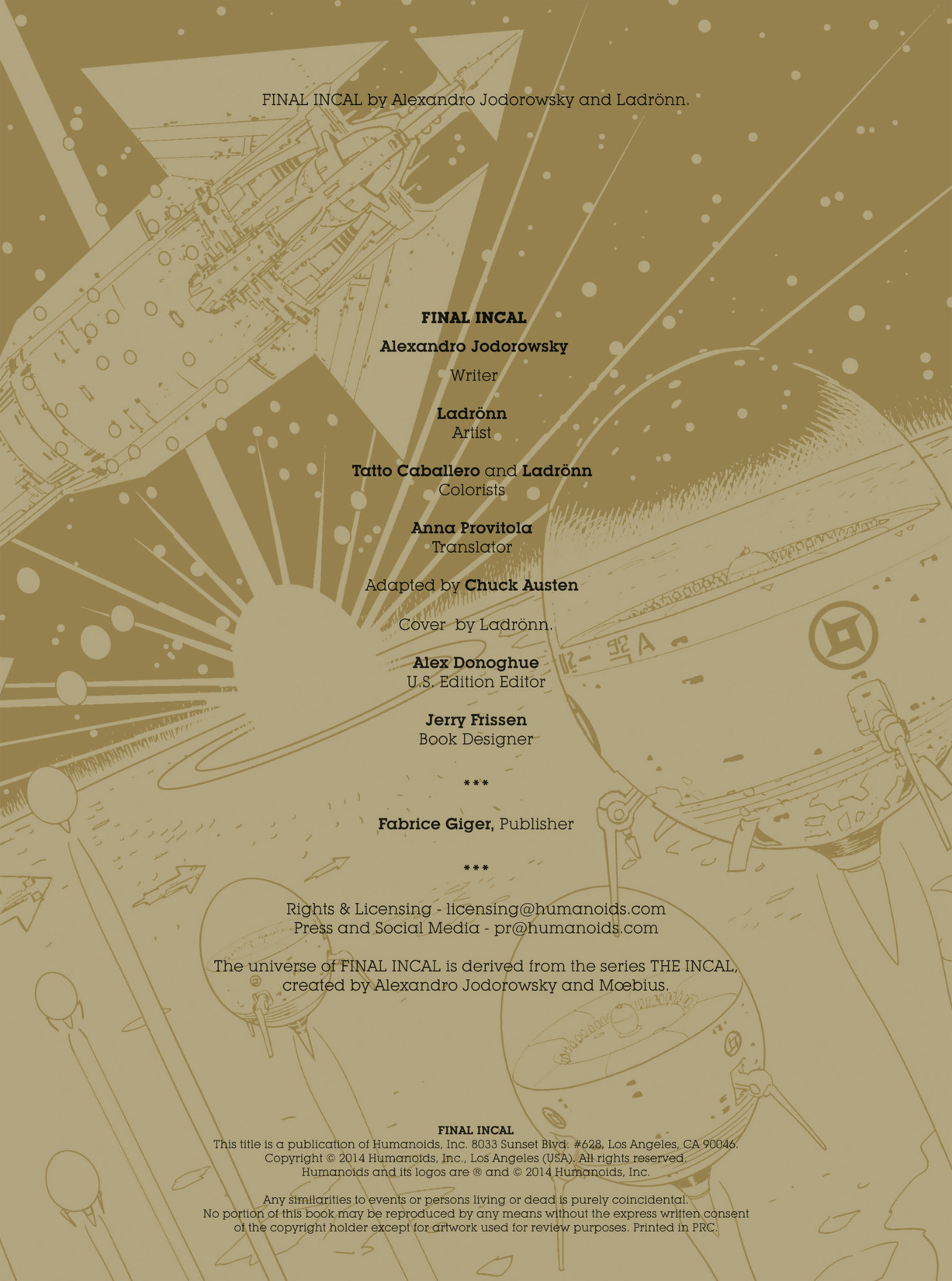 Read online Final Incal comic -  Issue #2 - 3