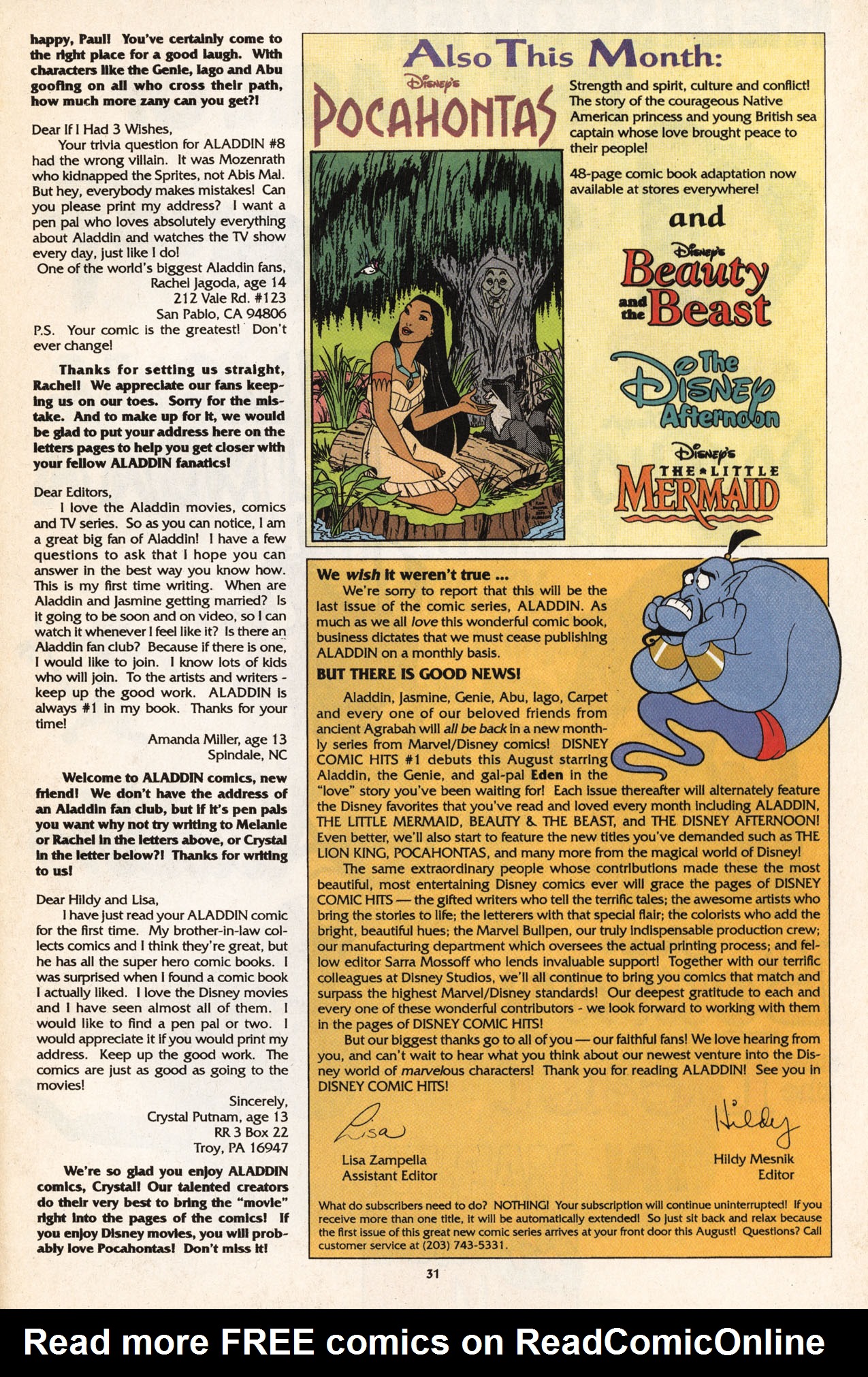 Read online Disney's Aladdin comic -  Issue #11 - 31