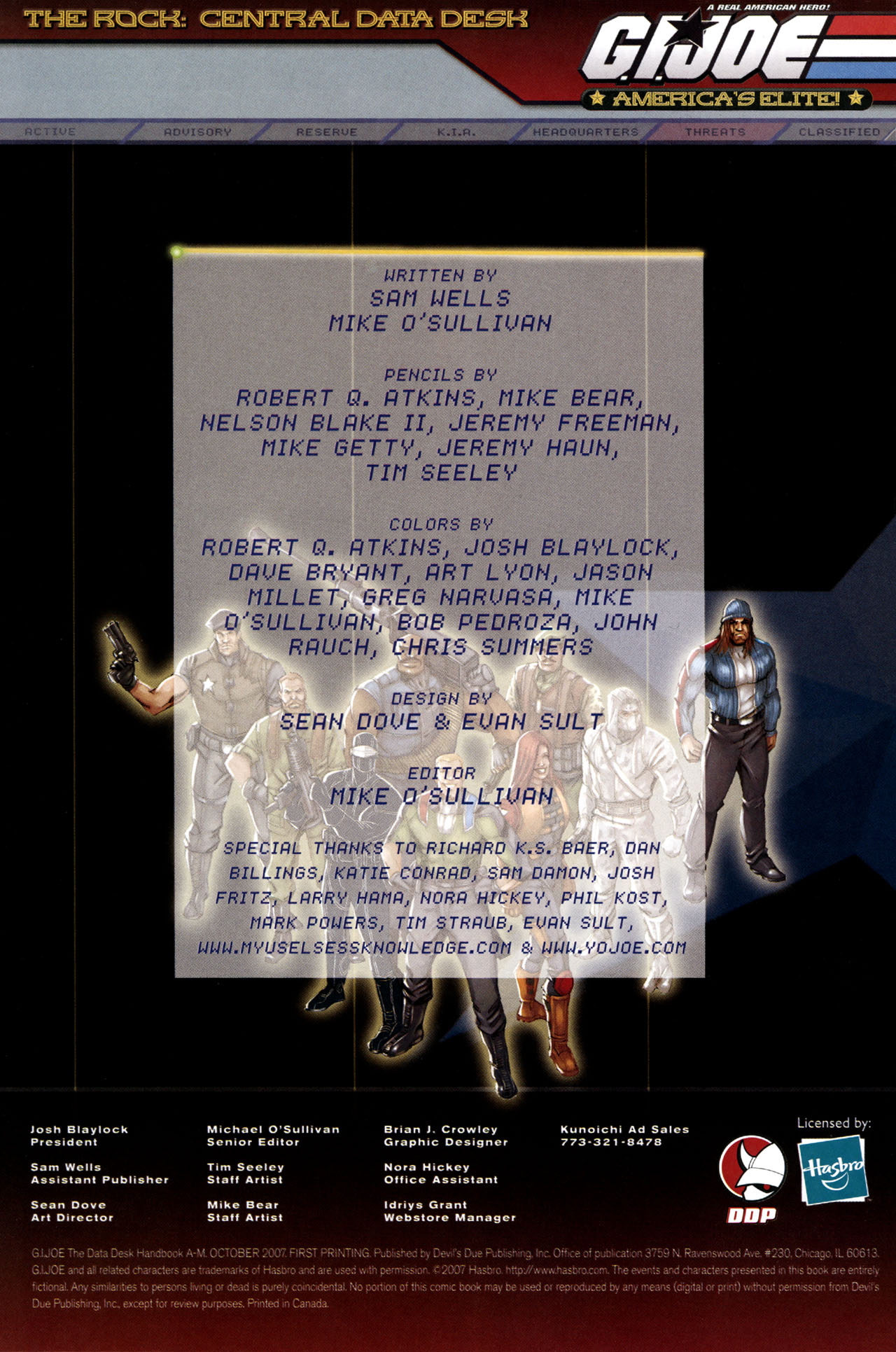 Read online G.I. Joe: Data Desk Handbook comic -  Issue #2 - 2