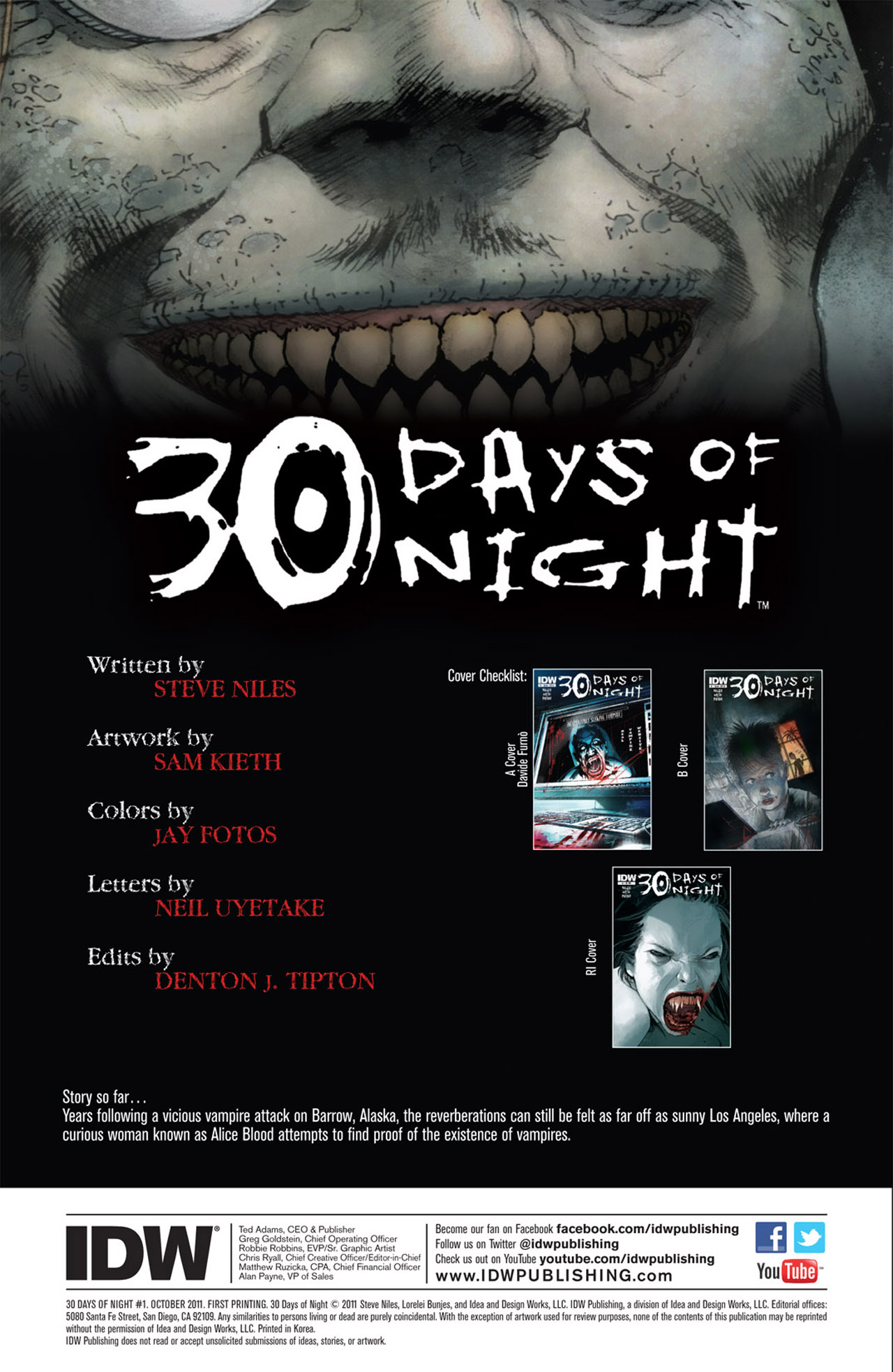 Read online 30 Days of Night (2011) comic -  Issue #1 - 4
