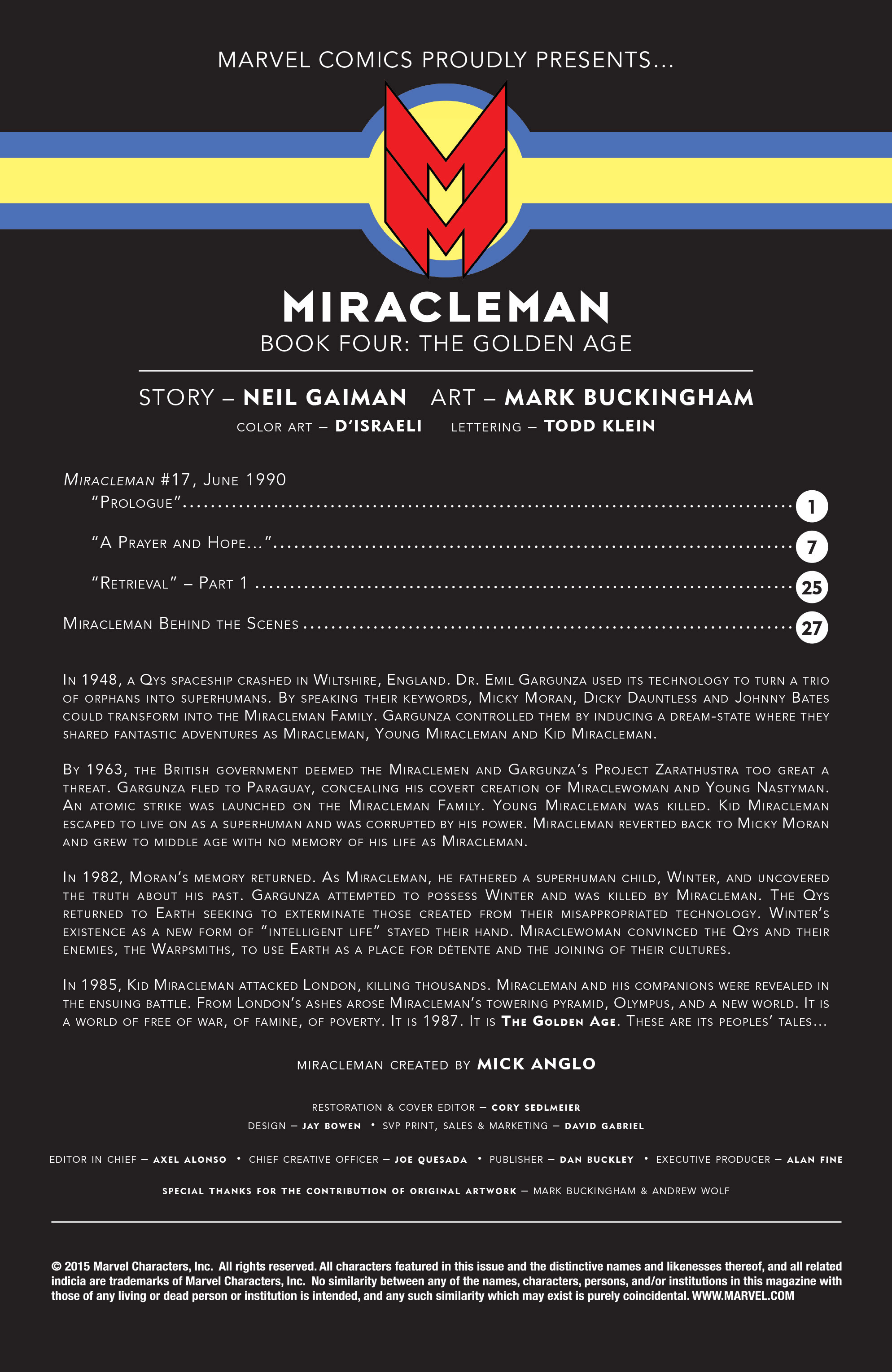 Read online Miracleman by Gaiman & Buckingham comic -  Issue #1 - 2