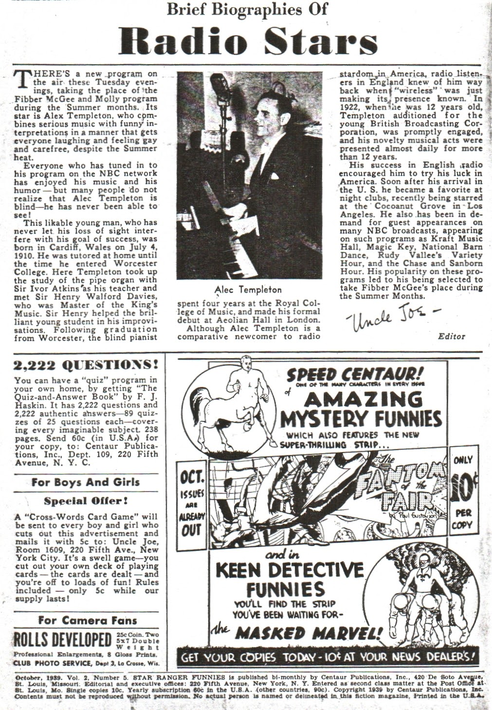 Read online Star Ranger Funnies comic -  Issue #205 - 3