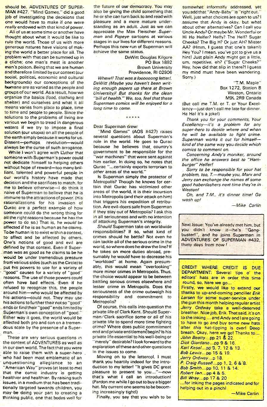 Read online Adventures of Superman (1987) comic -  Issue #431 - 24