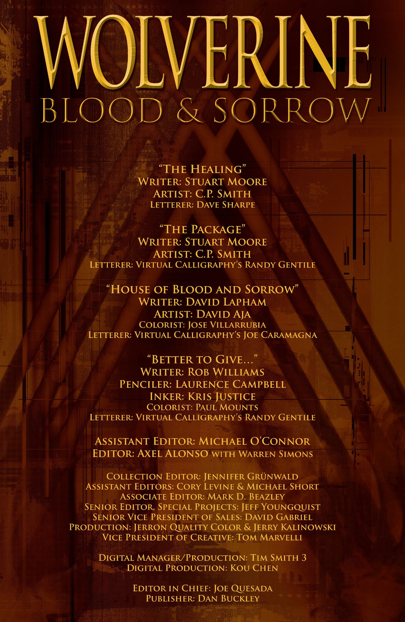 Read online Wolverine: Blood & Sorrow comic -  Issue # TPB - 4