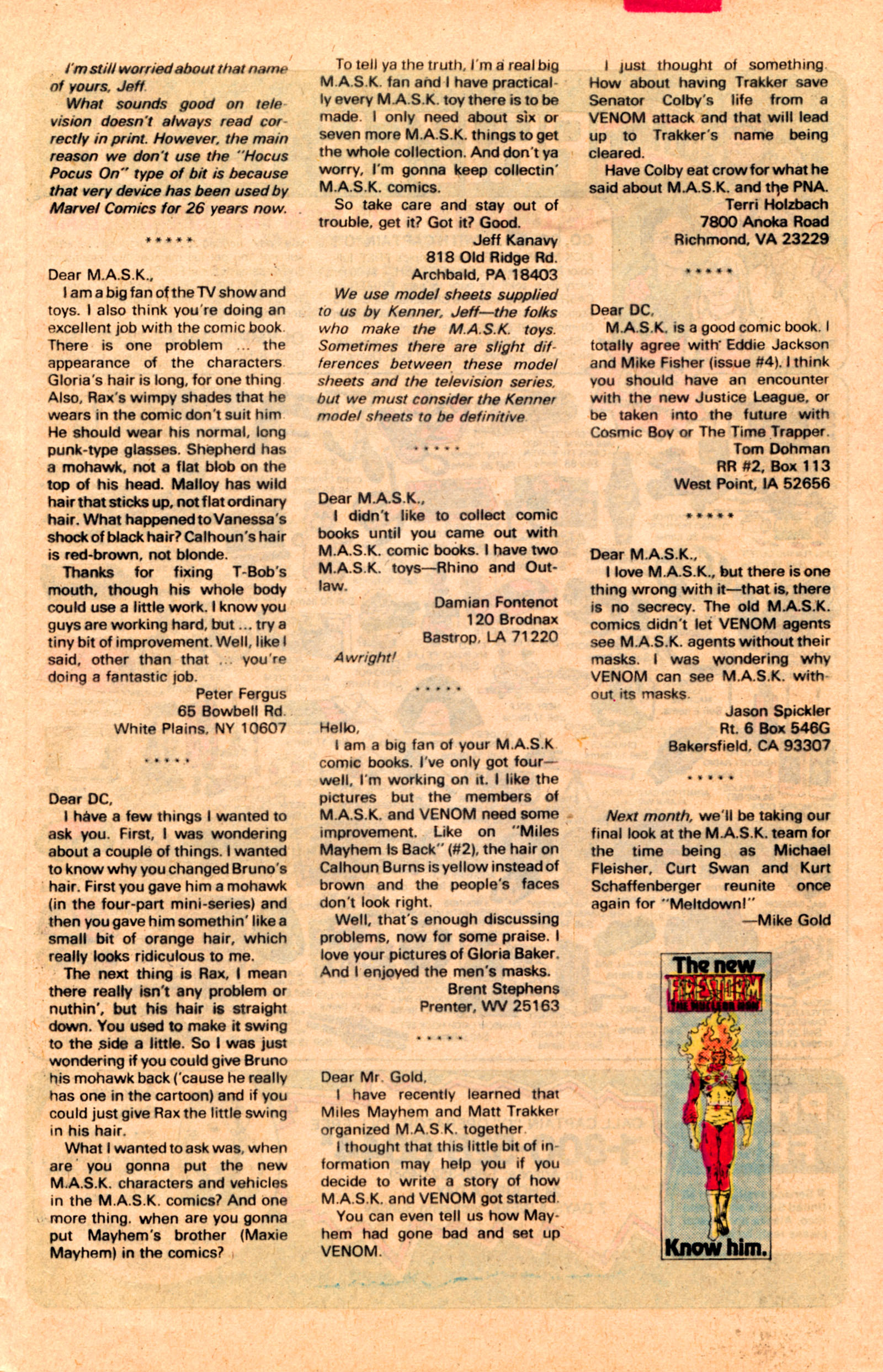 Read online MASK (1987) comic -  Issue #8 - 33