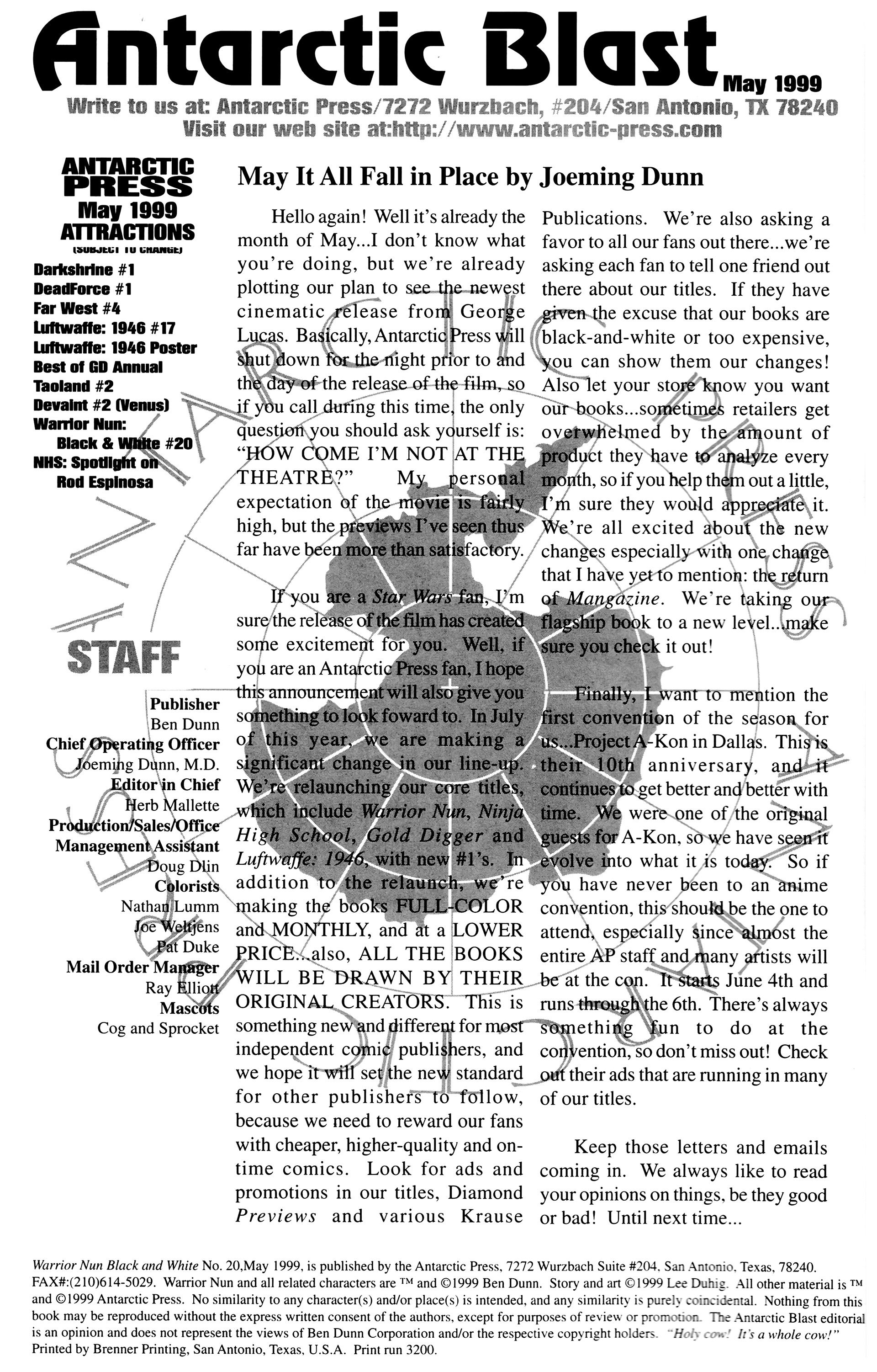 Read online Warrior Nun: Black & White comic -  Issue #20 - 3