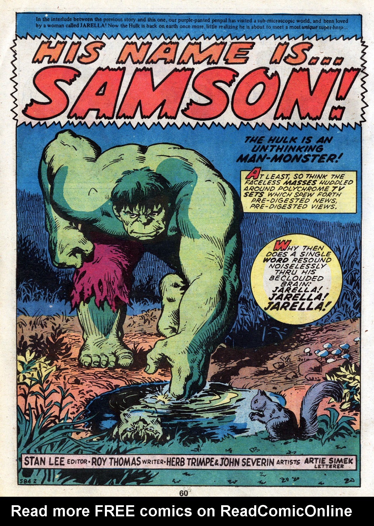 Read online Marvel Treasury Edition comic -  Issue #5 - 58