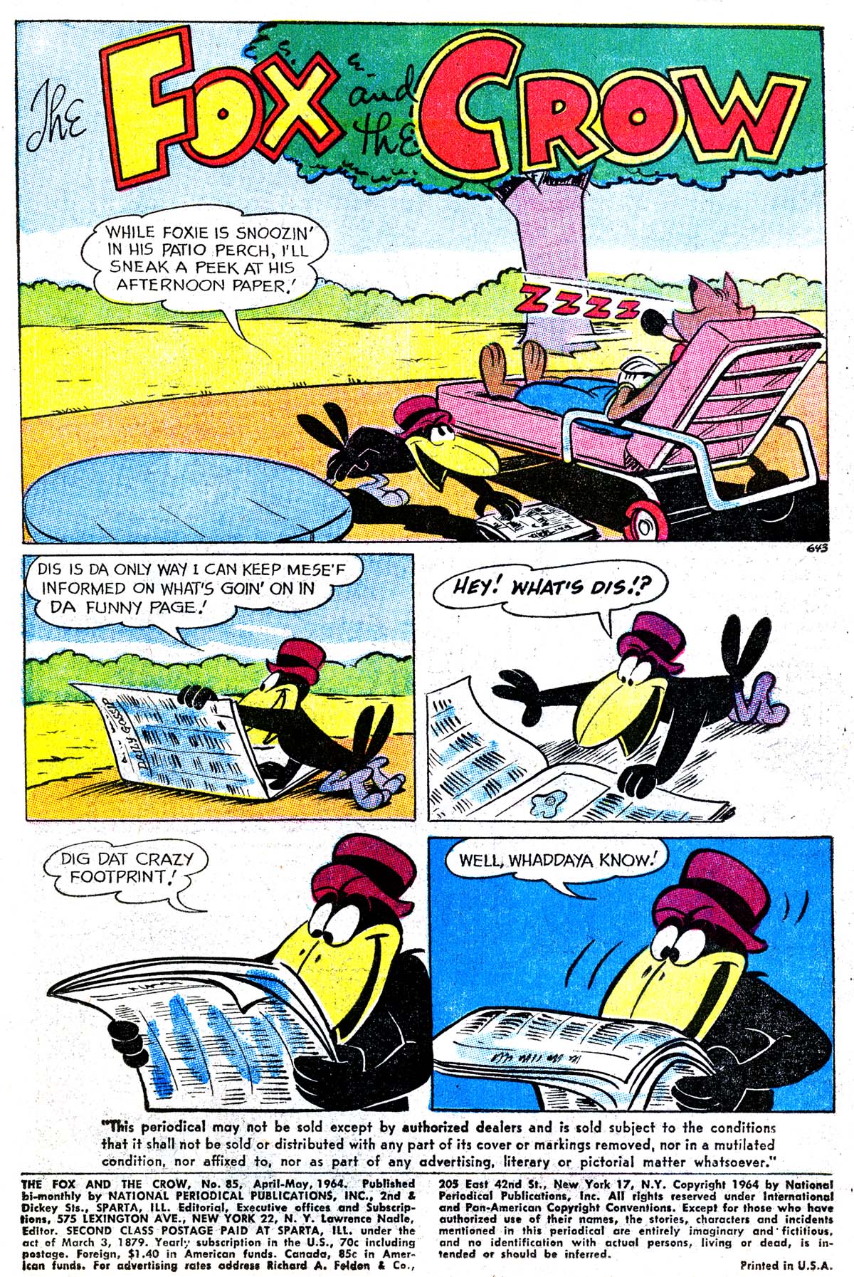 Read online The Fox and the Crow comic -  Issue #85 - 3