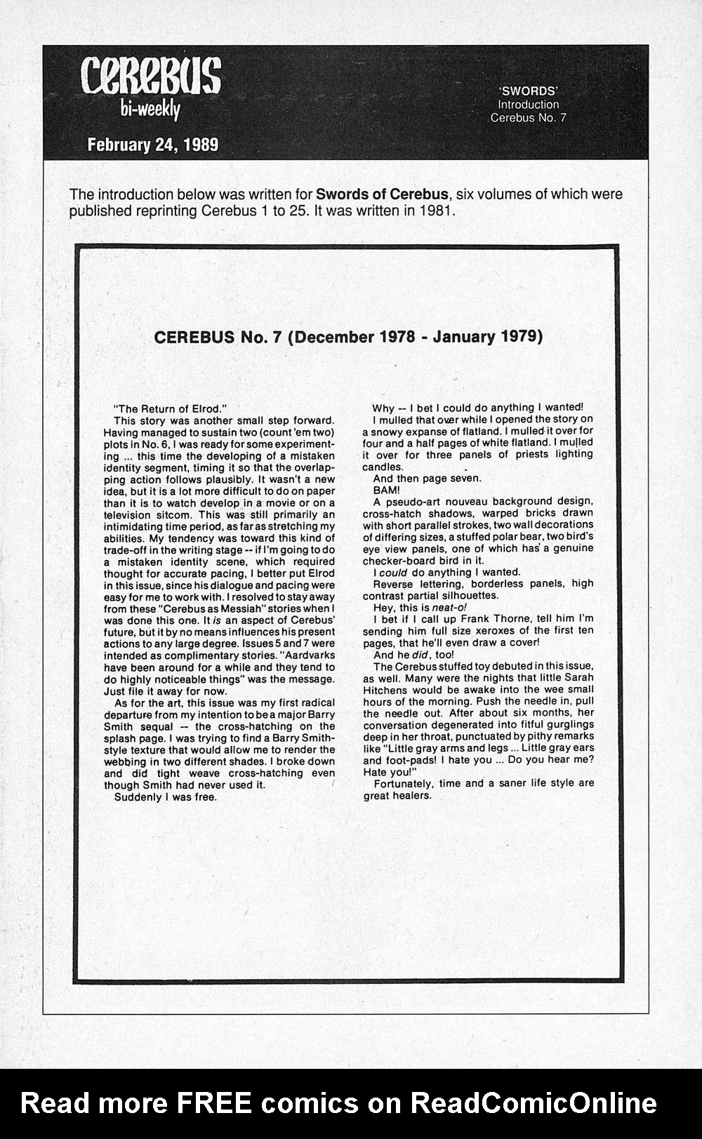 Read online Cerebus comic -  Issue #7 - 3
