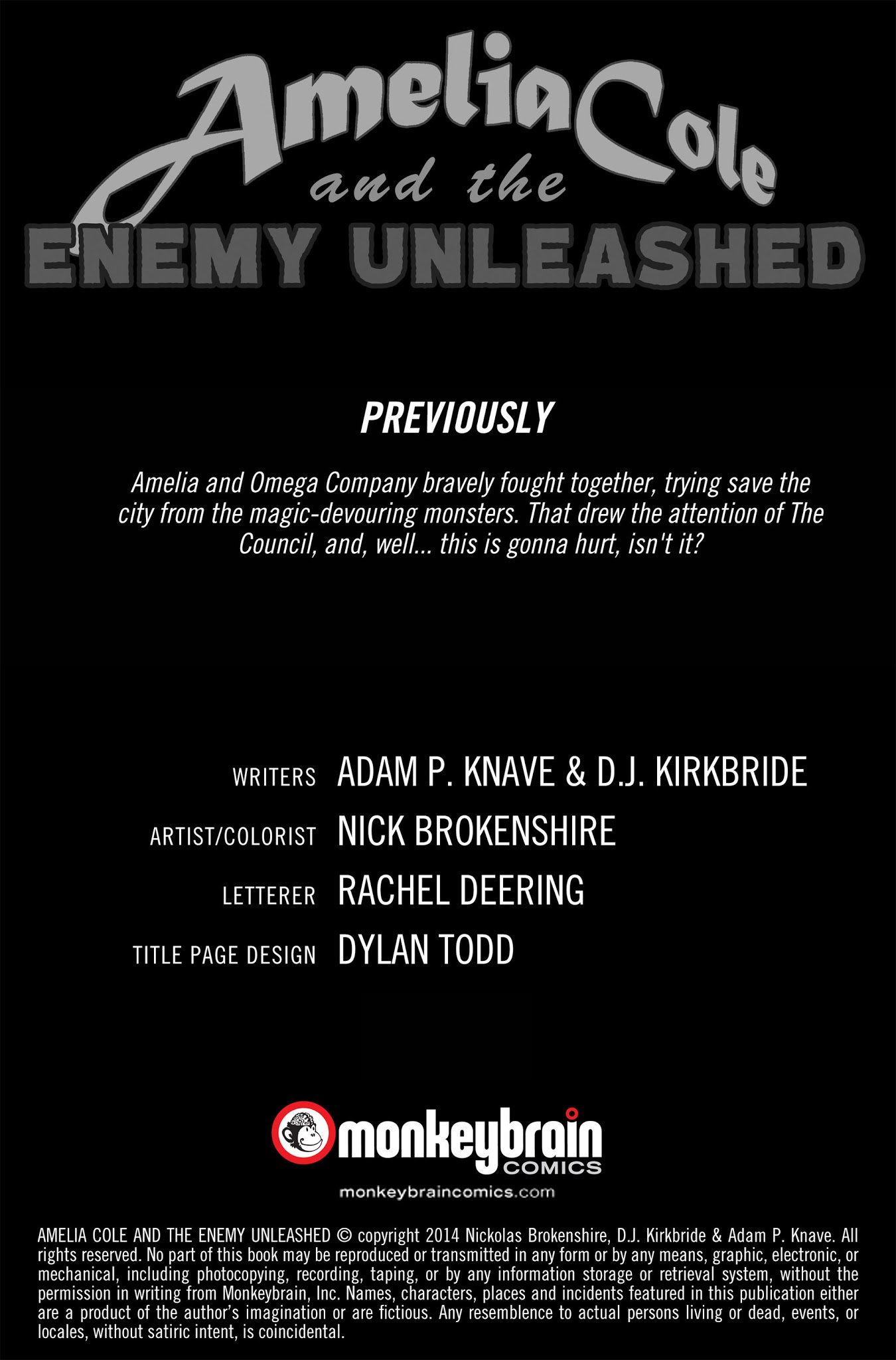 Read online Amelia Cole and the Enemy Unleashed comic -  Issue #6 - 2