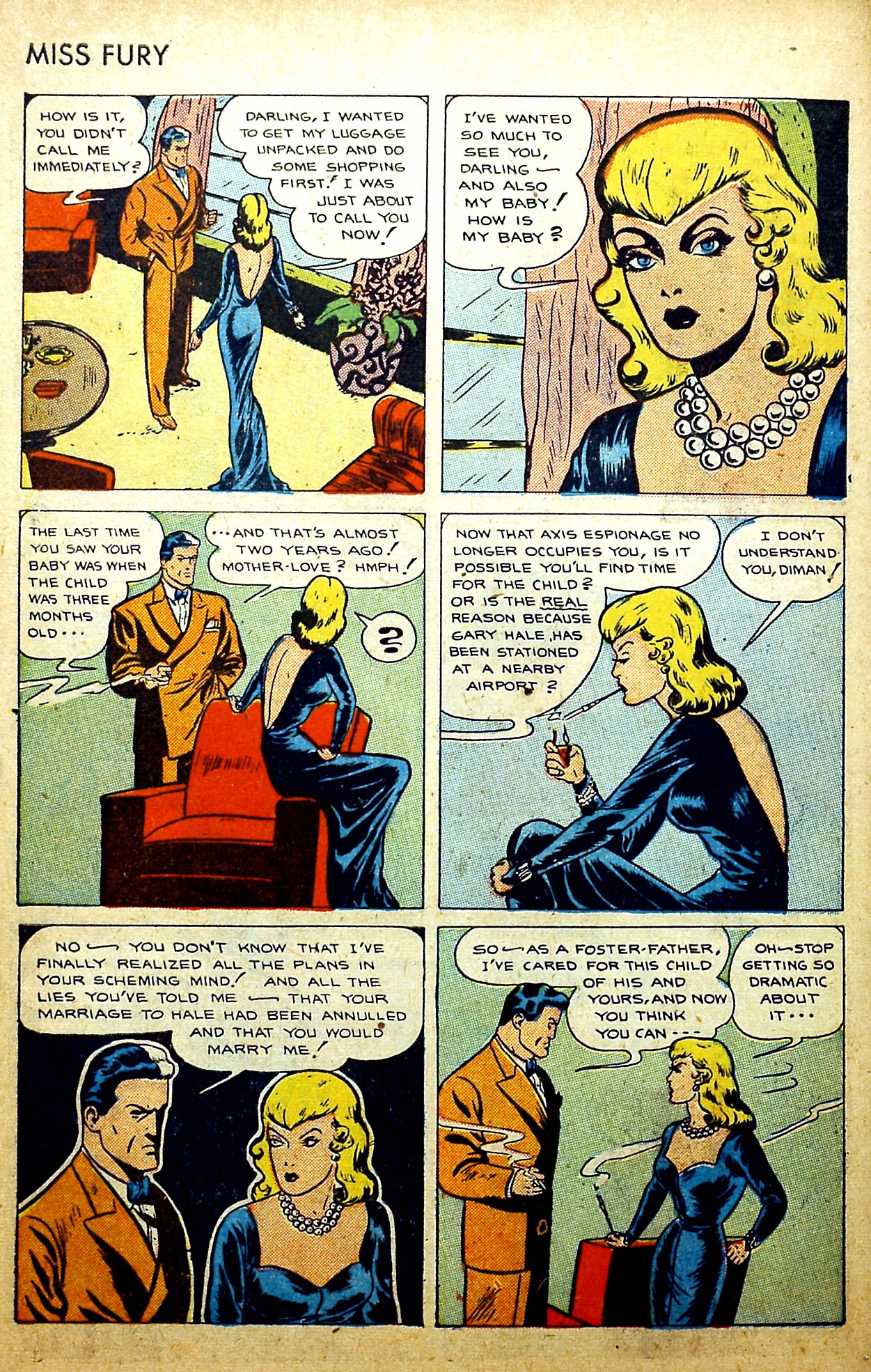 Read online Miss Fury (1942) comic -  Issue #8 - 11