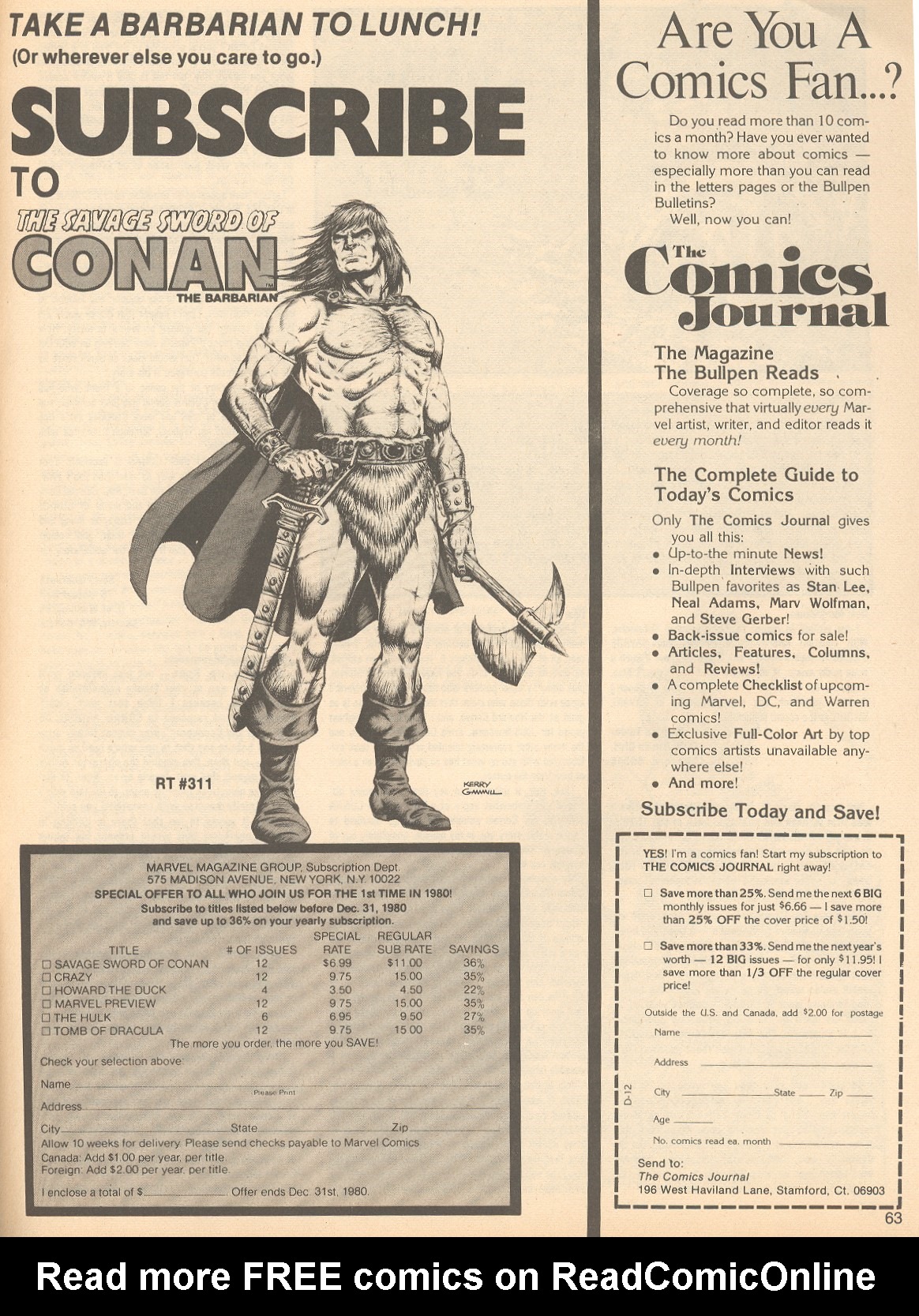 Read online The Savage Sword Of Conan comic -  Issue #53 - 63