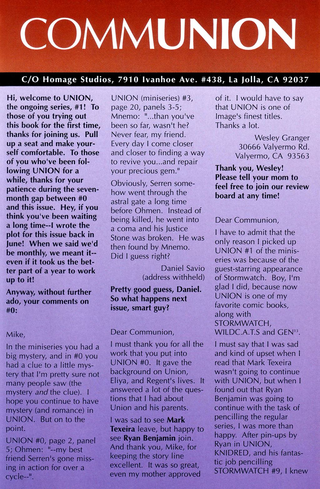 Read online Union (1995) comic -  Issue #1 - 22