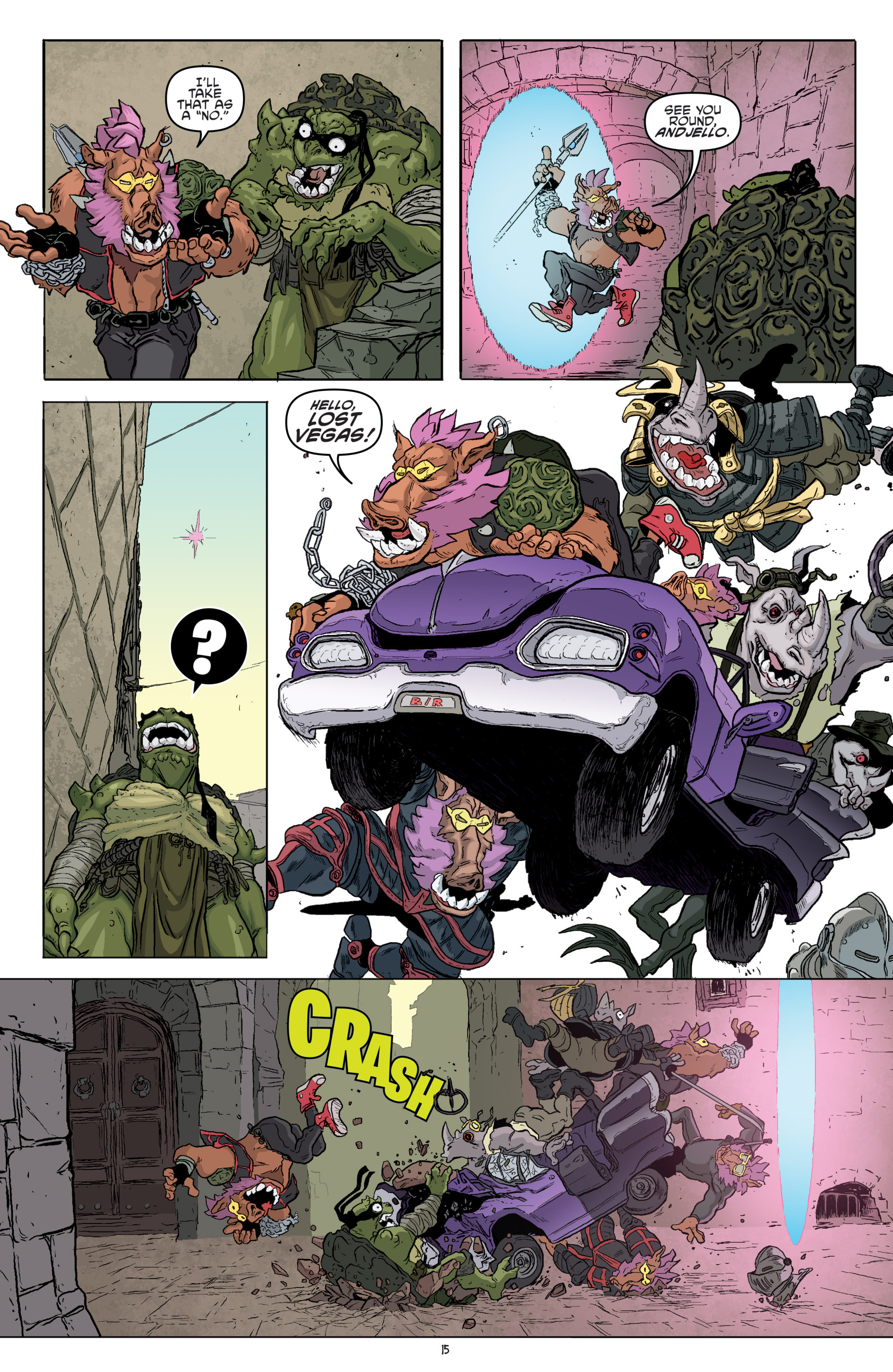 Read online Teenage Mutant Ninja Turtles Bebop & Rocksteady Destroy Everything comic -  Issue #4 - 17